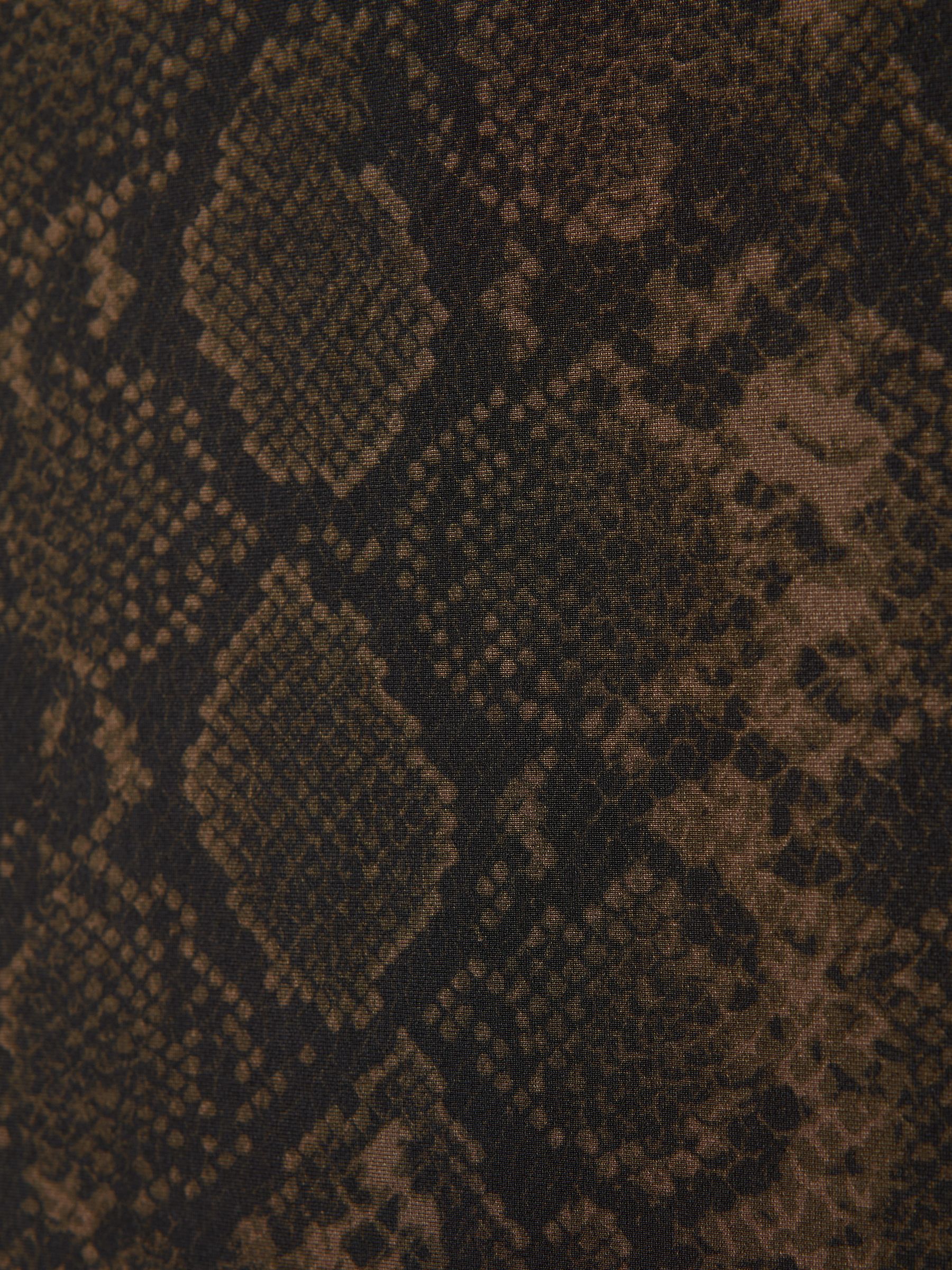 Good American Snake Print Thong Bodies in Mocha Python - Image 3 of 7
