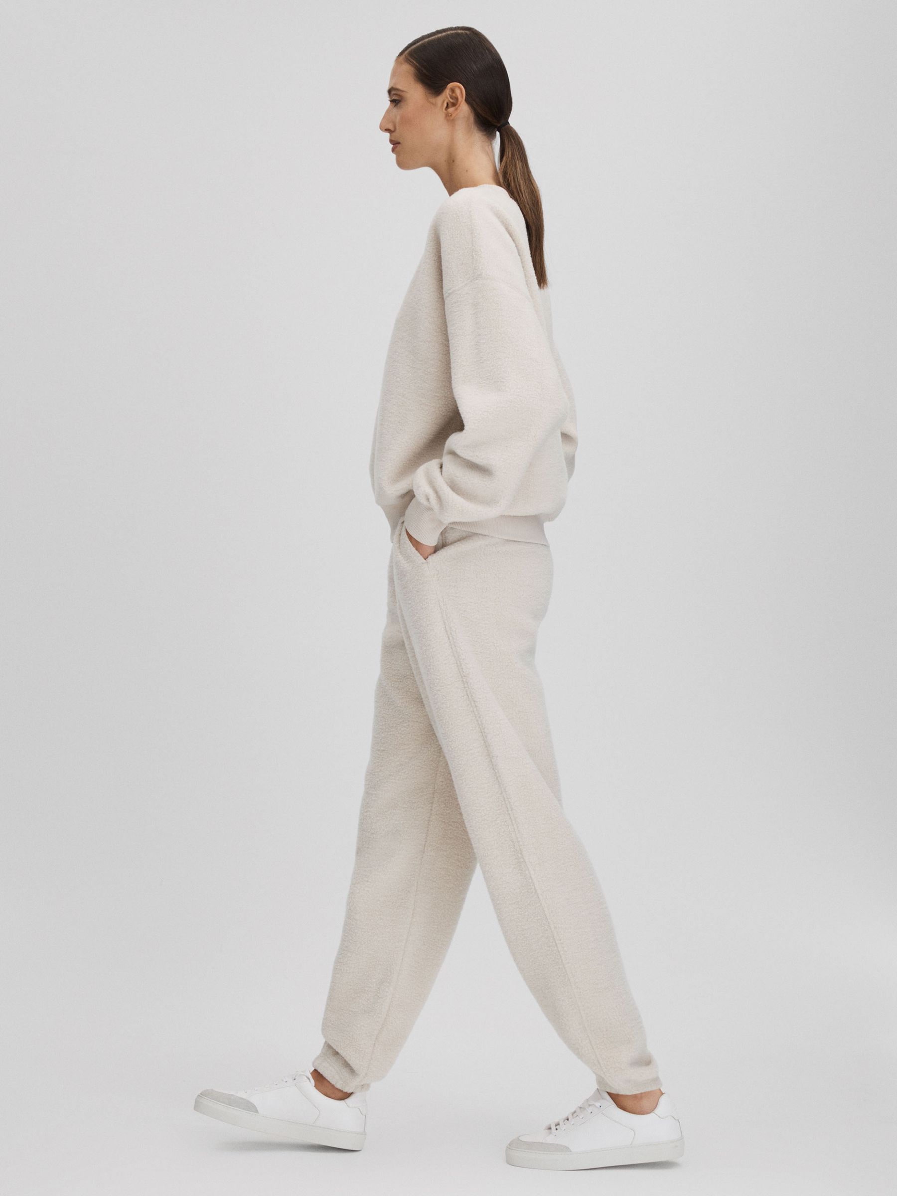 Good American Tusk White Good American Elasticated Sherpa Joggers - image 3