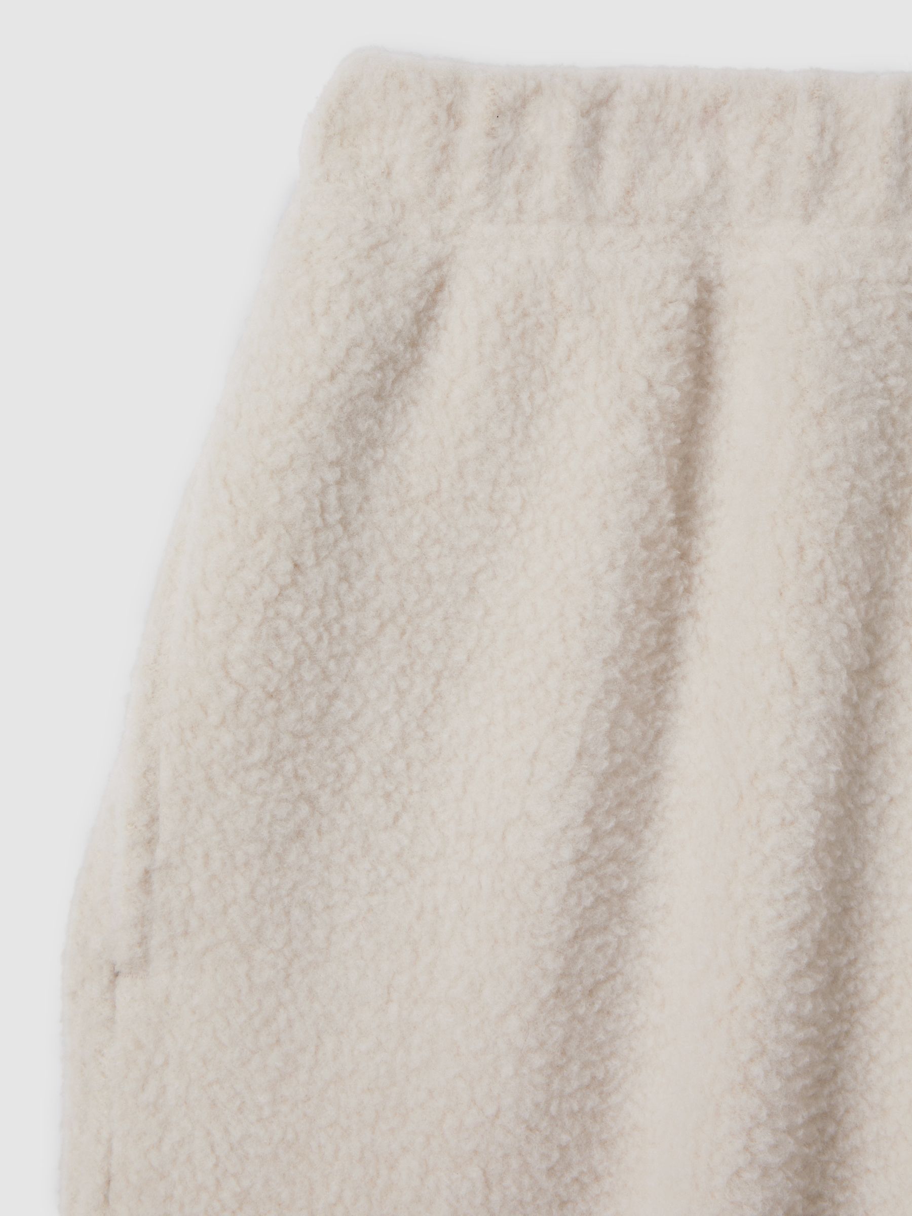 Good American Tusk White Good American Elasticated Sherpa Joggers - Image 6 of 6