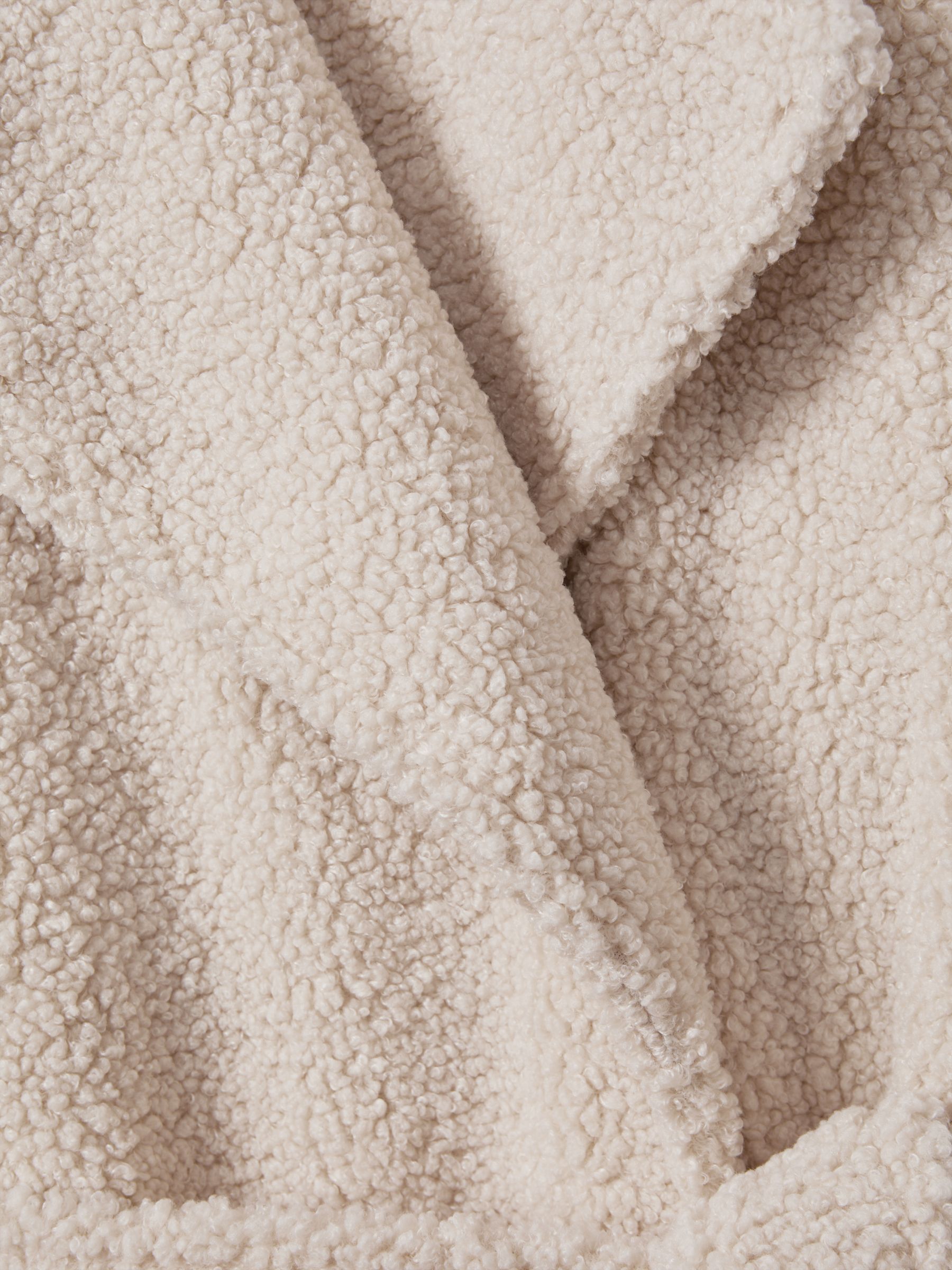 Good American Oversized Sherpa Trench Coat in Bone - Image 6 of 6