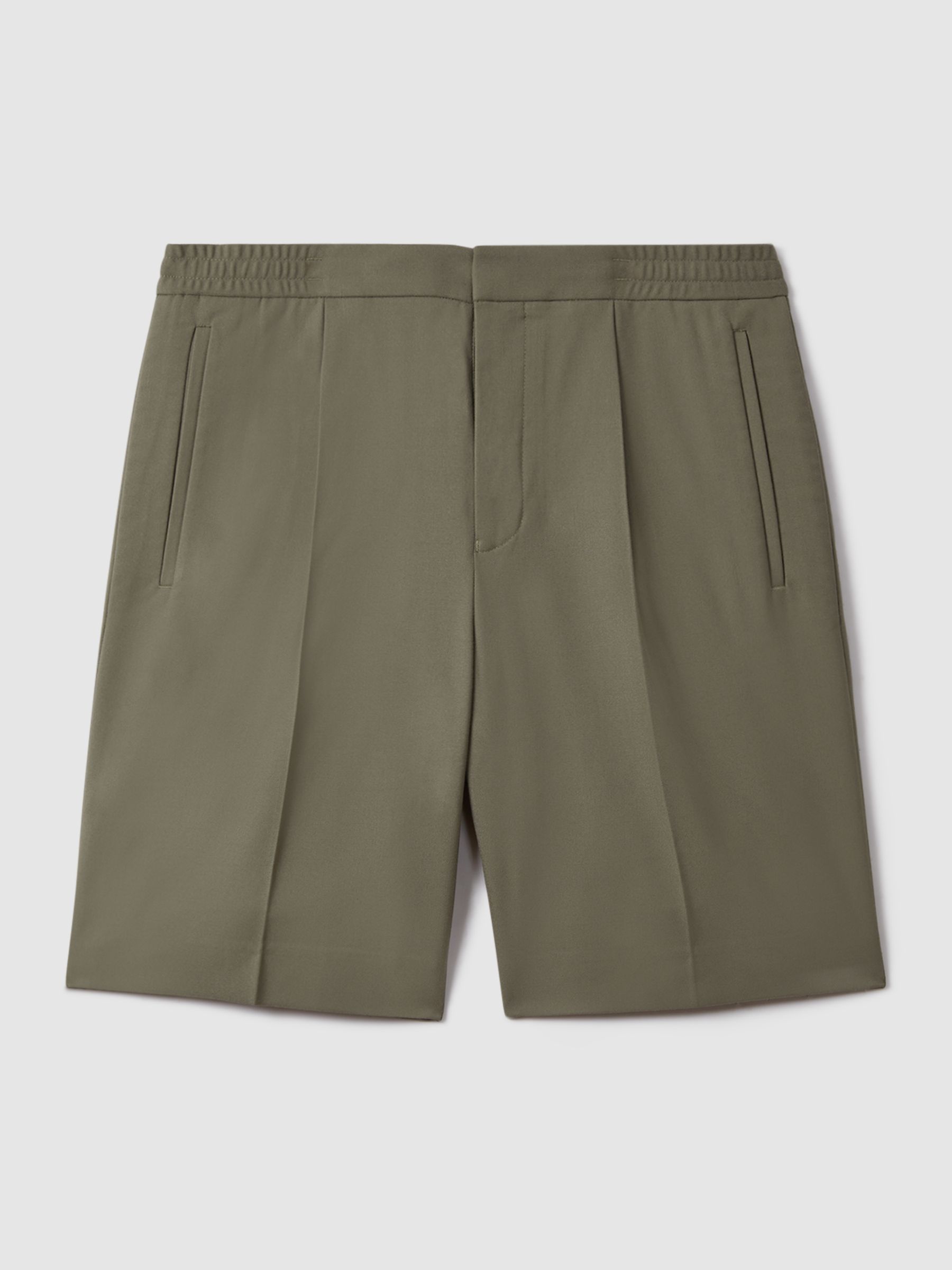 Relaxed Drawstring Shorts in Sage - Image 2 of 6