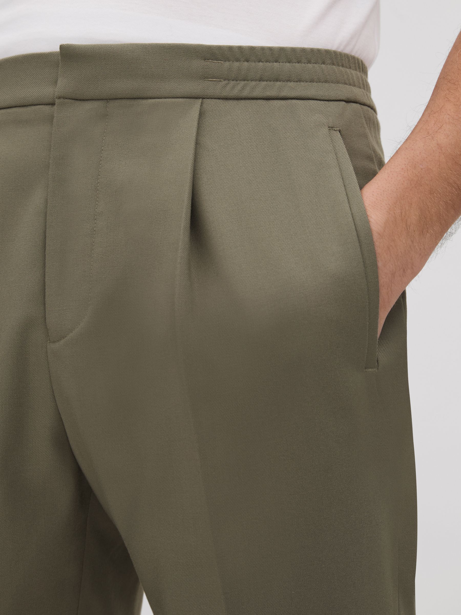 Relaxed Drawstring Shorts in Sage - Image 4 of 6