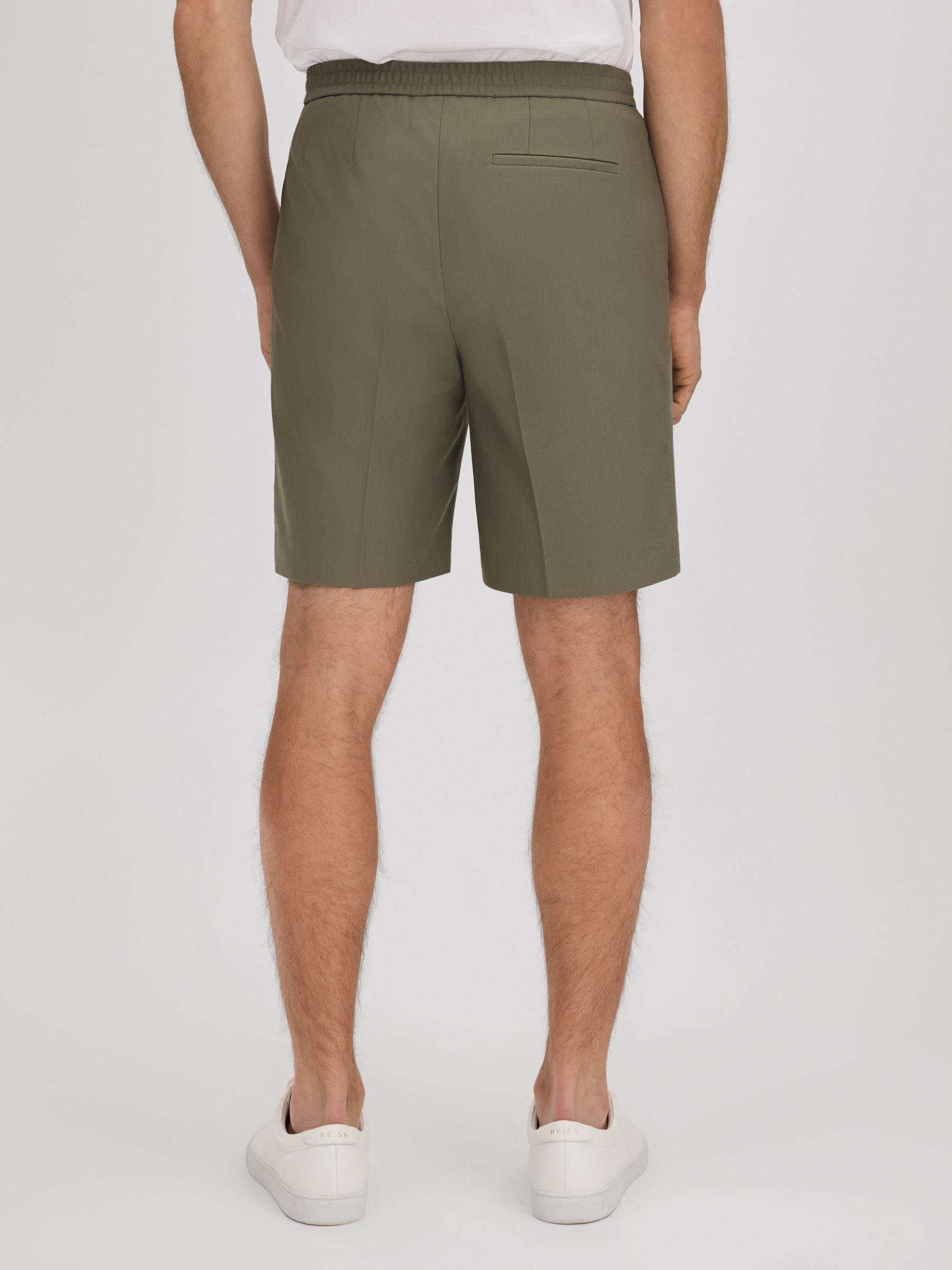 Relaxed Drawstring Shorts in Sage - Image 5 of 6