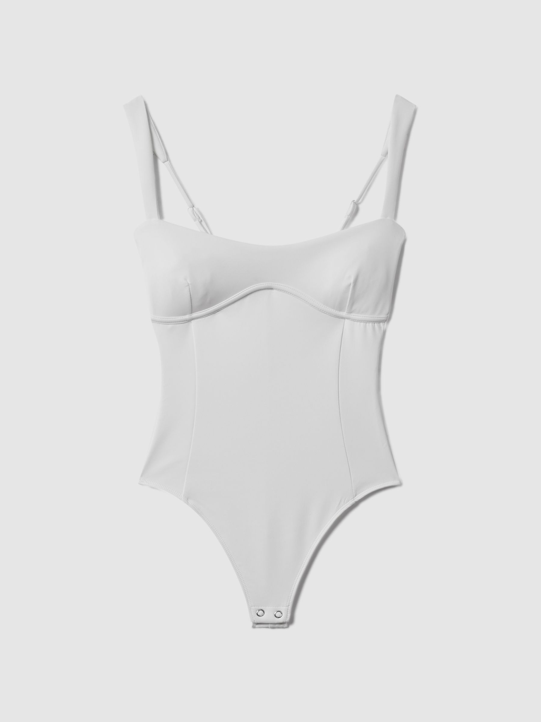 Good American Sweetheart Scuba Thong Bodies in White - Image 2 of 7