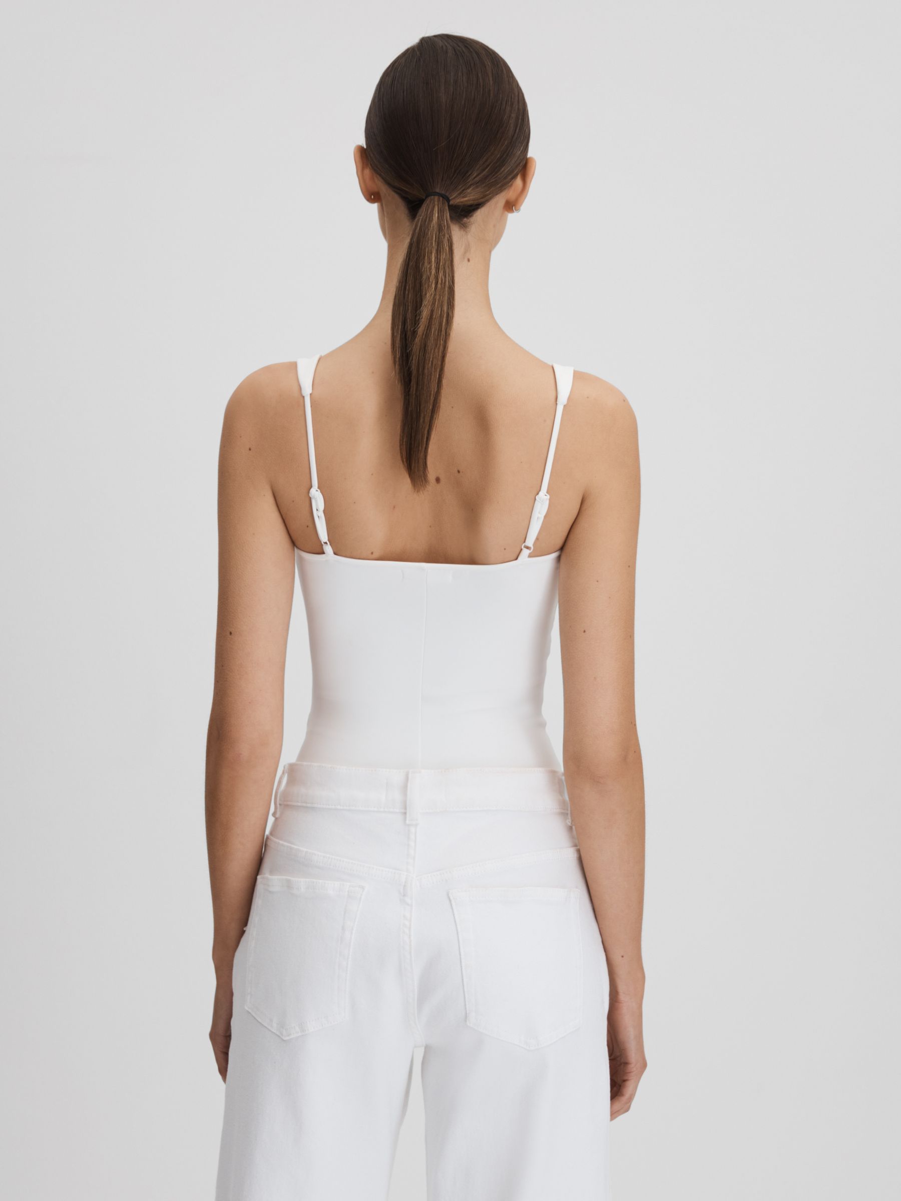 Good American Sweetheart Scuba Thong Bodies in White - Image 5 of 7