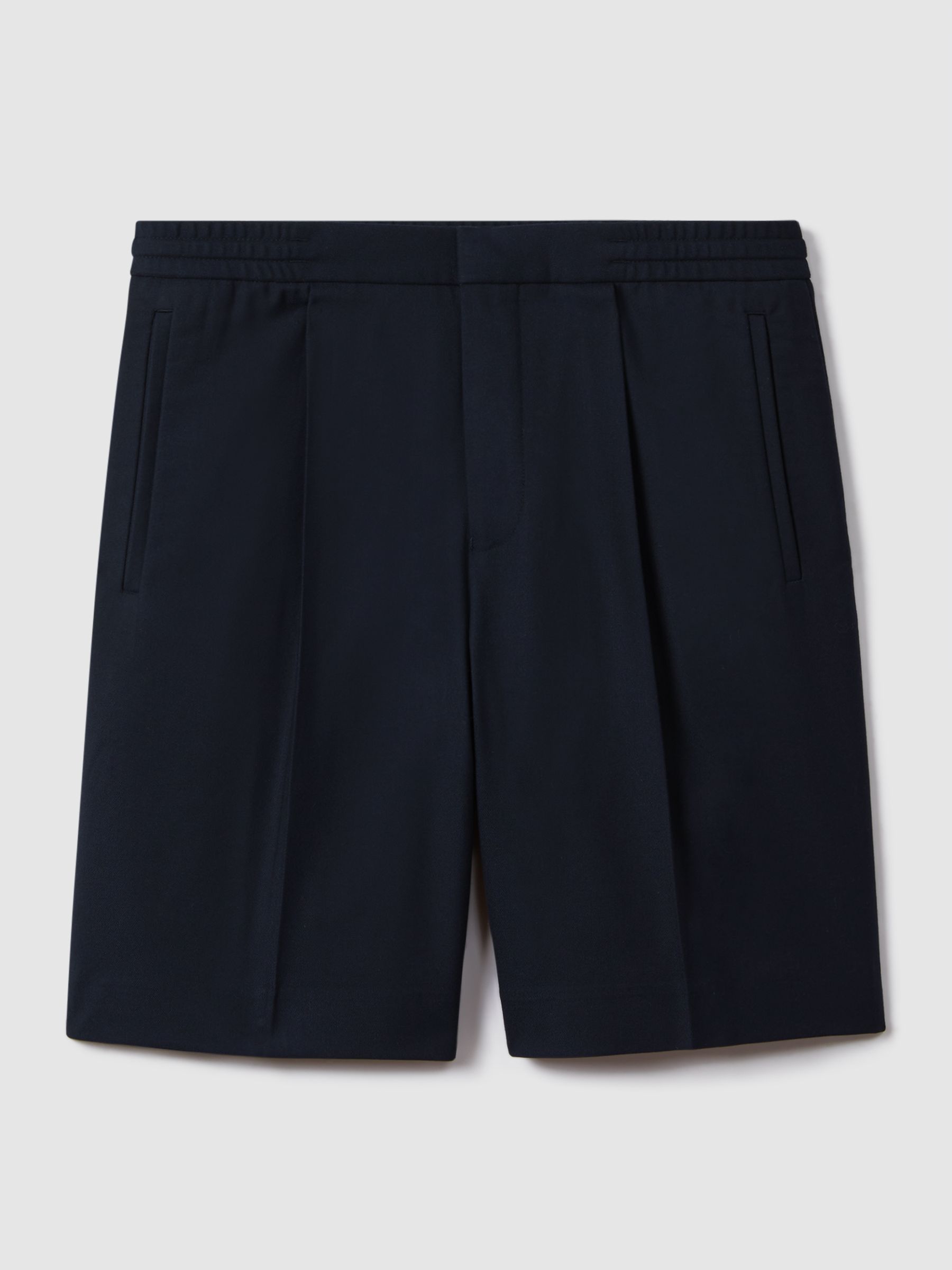 Relaxed Drawstring Shorts in Navy - Image 2 of 6