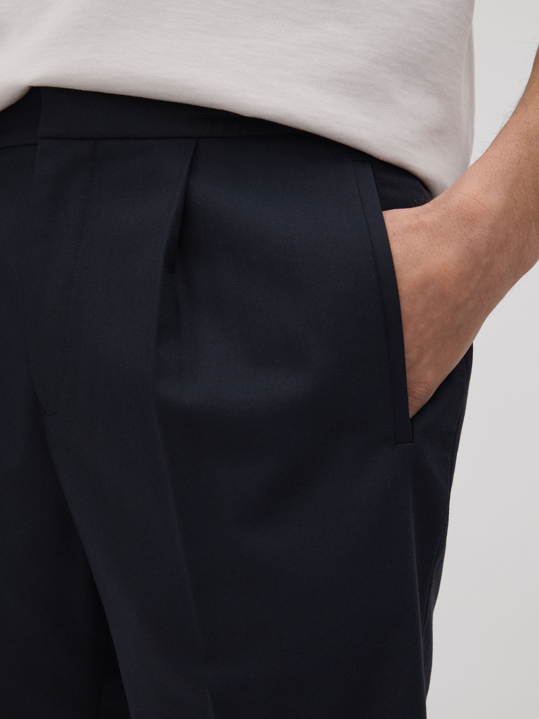 Relaxed Drawstring Shorts in Navy - Image 4 of 6