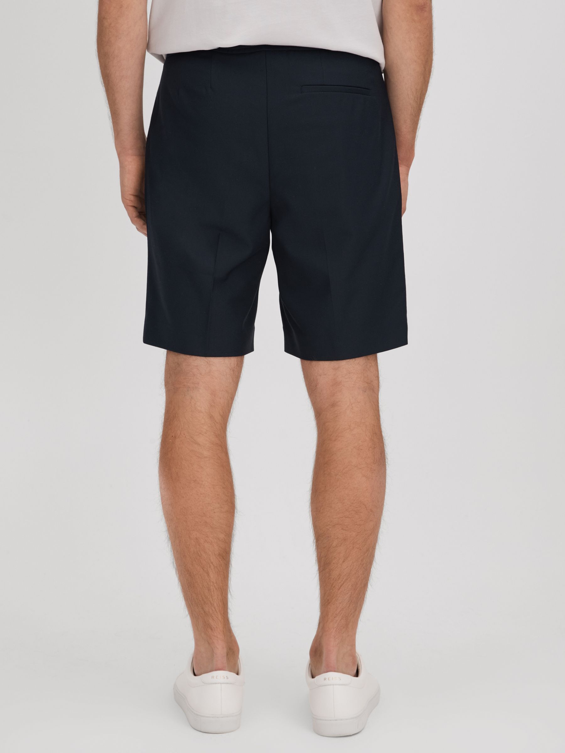 Relaxed Drawstring Shorts in Navy - Image 5 of 6