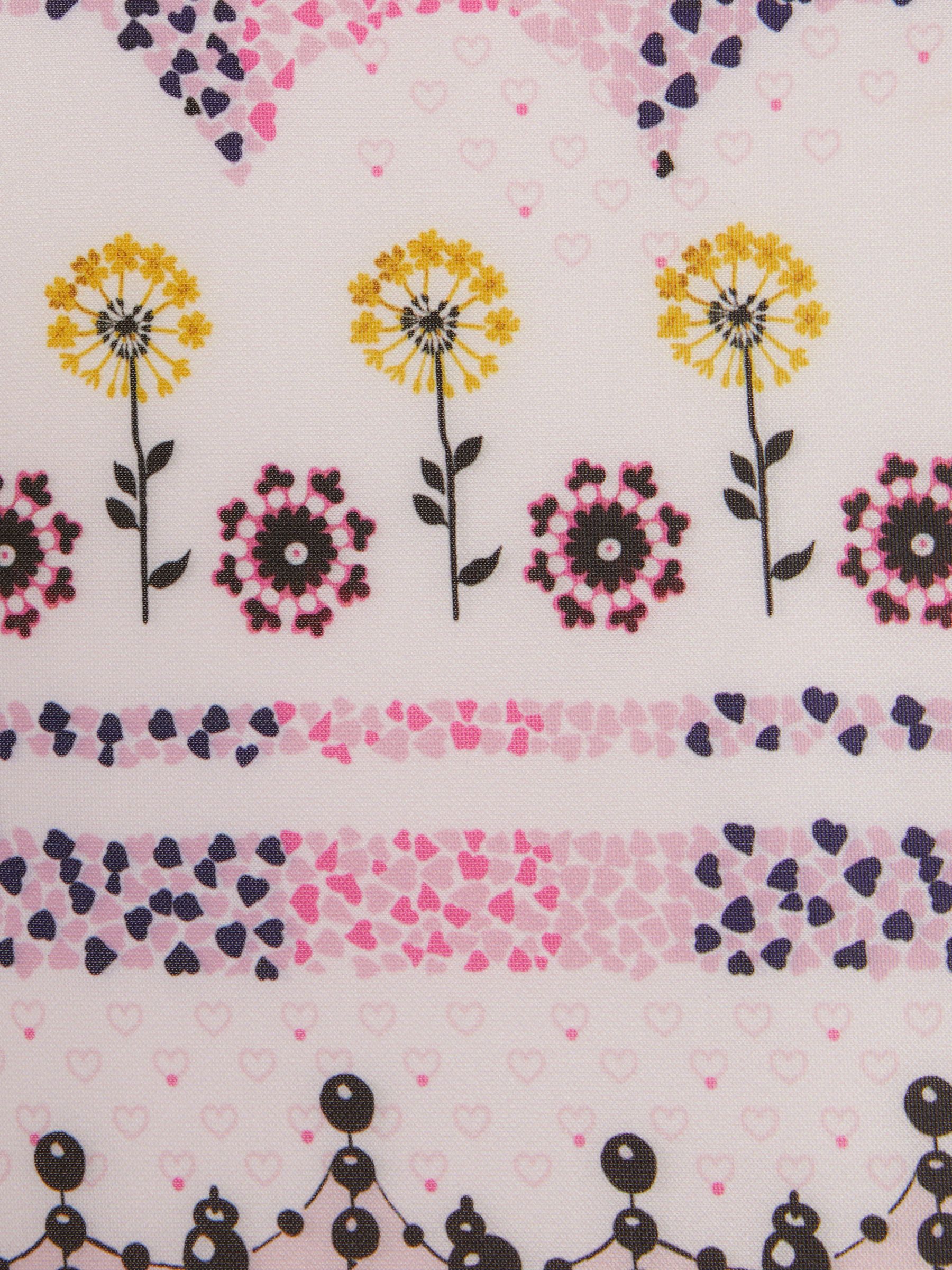 Scuba Floral Print Dress in Pink - Image 6 of 6