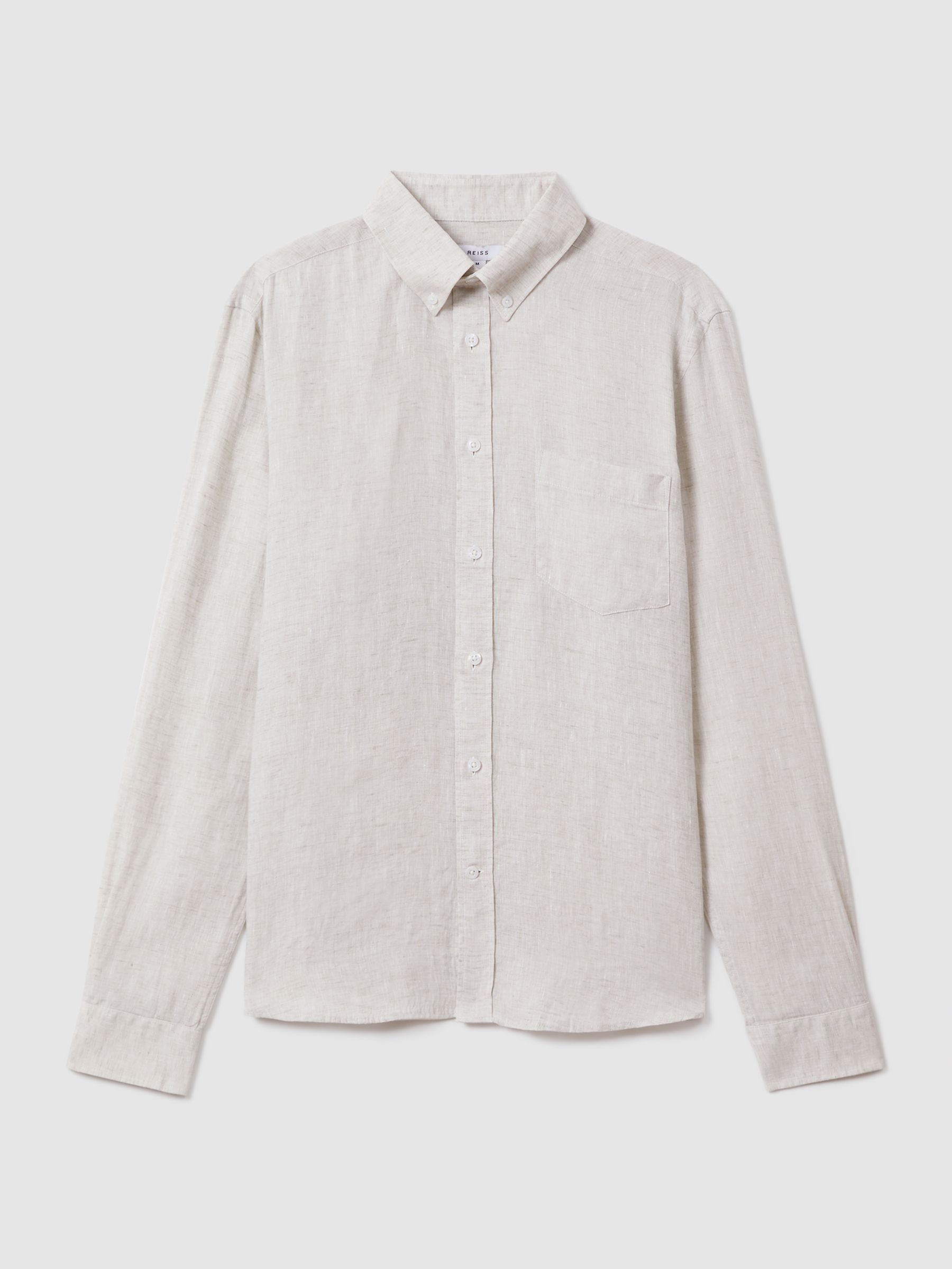 Queens Stone 100% Linen Button-Down Collar Shirt - Image 2 of 6
