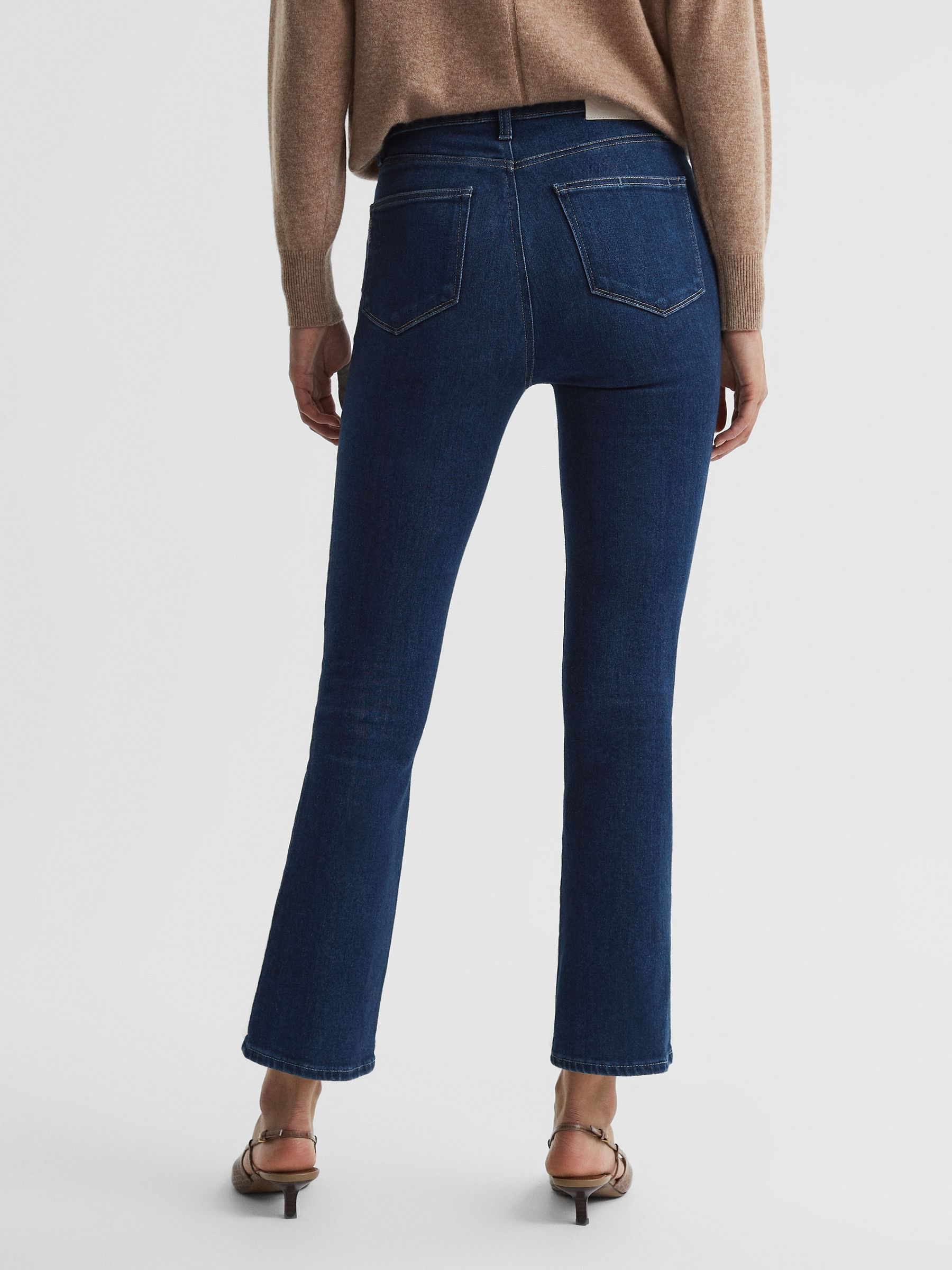 Paige High Rise Flared Jeans in Timeless Blue - Image 5 of 6