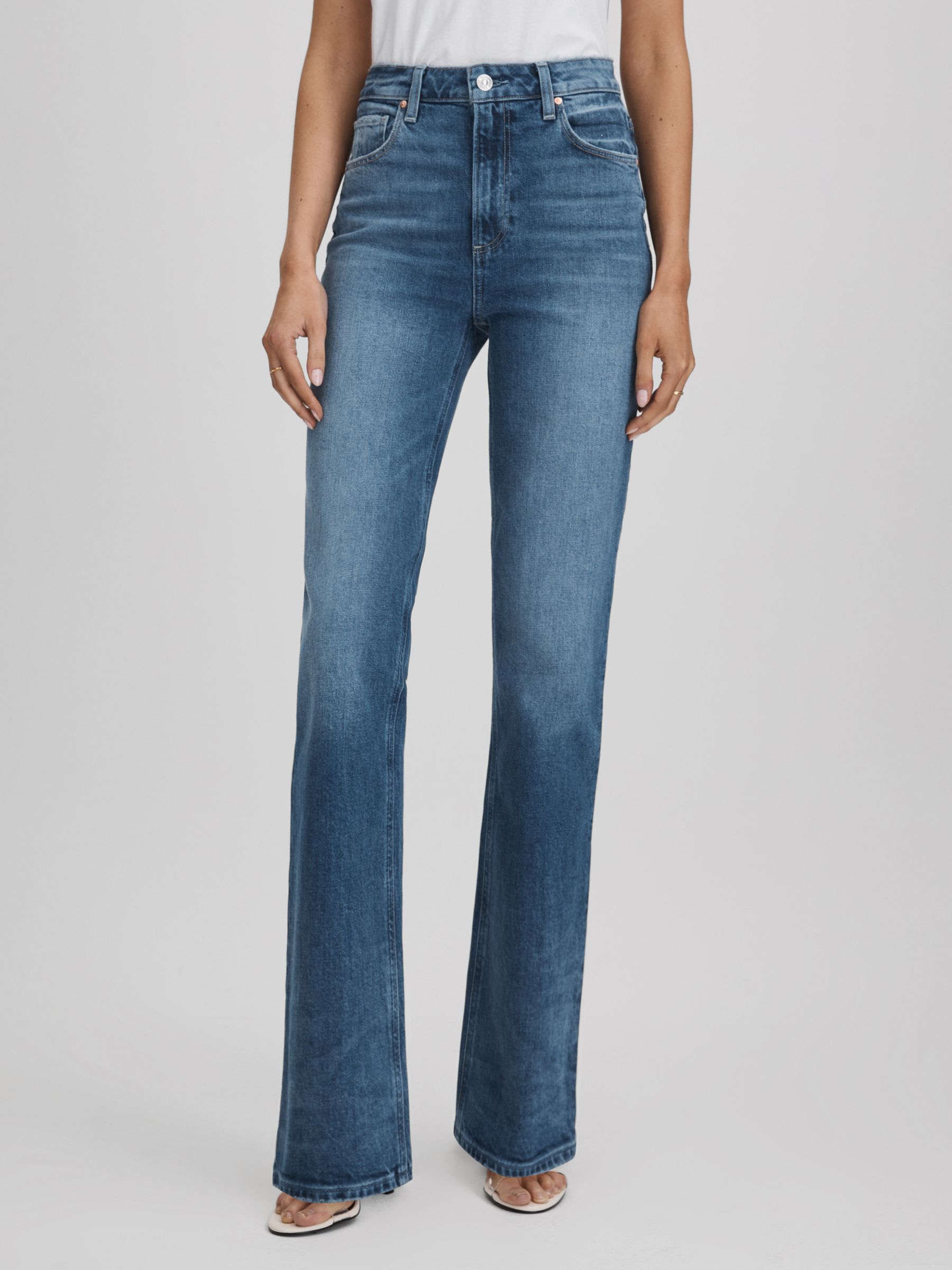 Paige Straight Leg Jeans in Stronghold Blue - Image 1 of 5