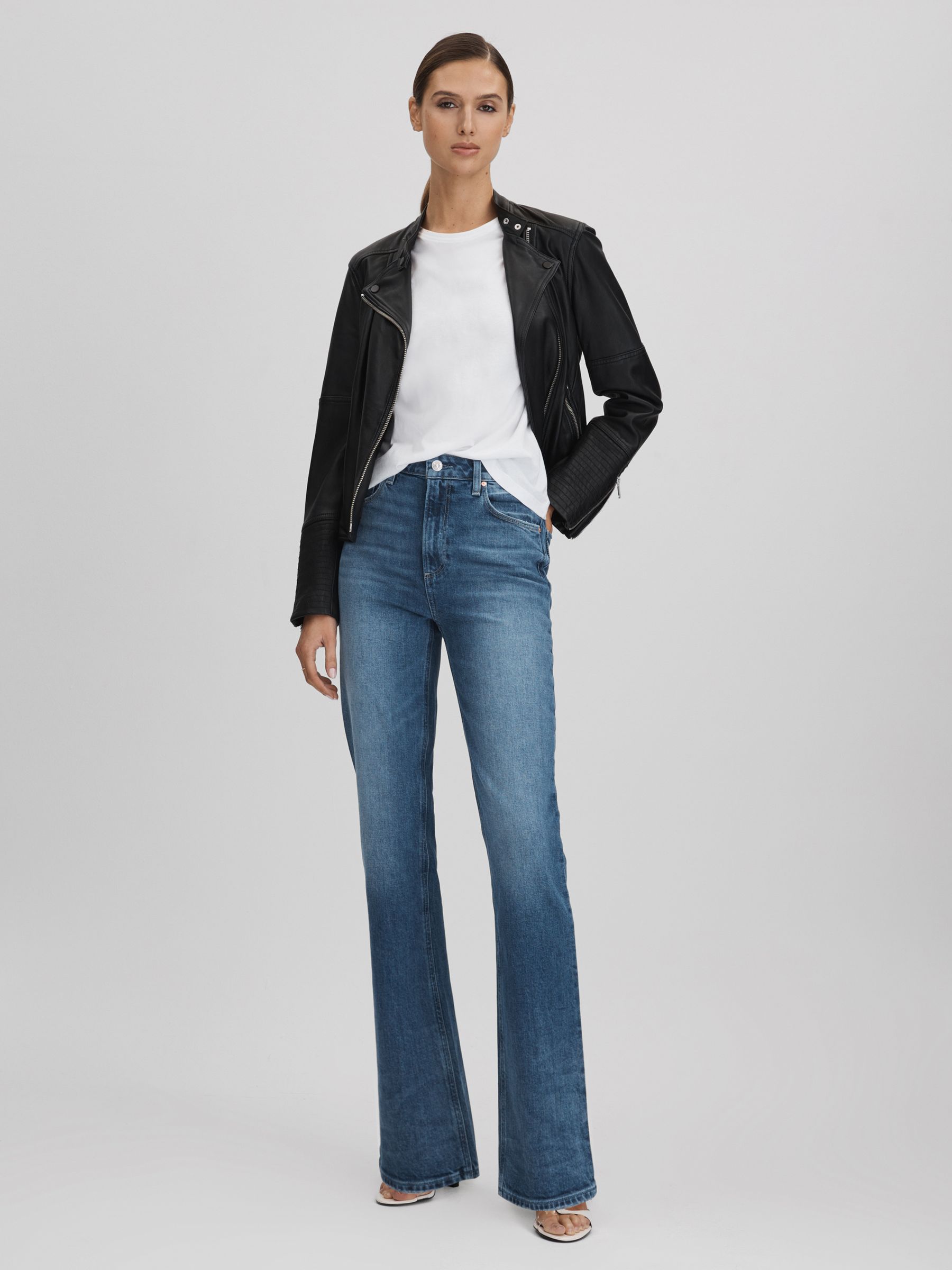 Paige Straight Leg Jeans in Stronghold Blue - Image 3 of 5