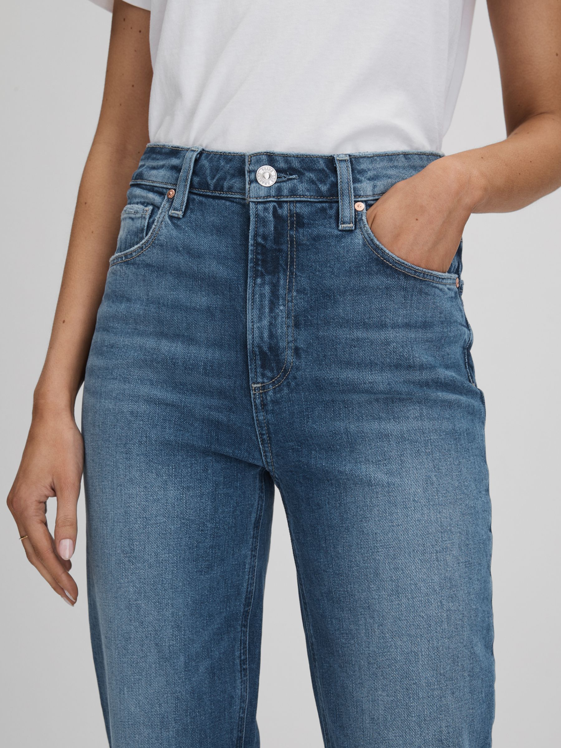 Paige Straight Leg Jeans in Stronghold Blue - Image 4 of 5