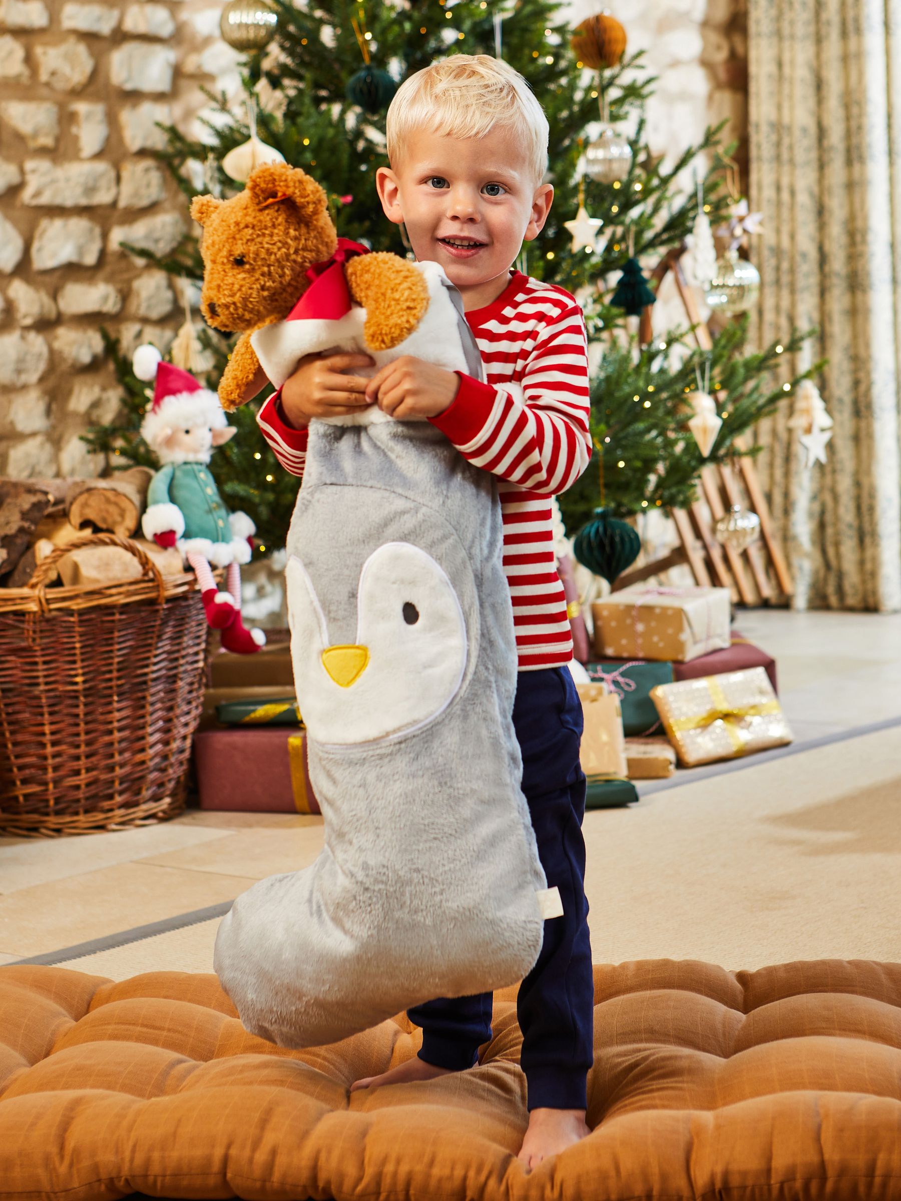 Personalised Extra Large Plush Stocking - Penguin - Image 4 of 4