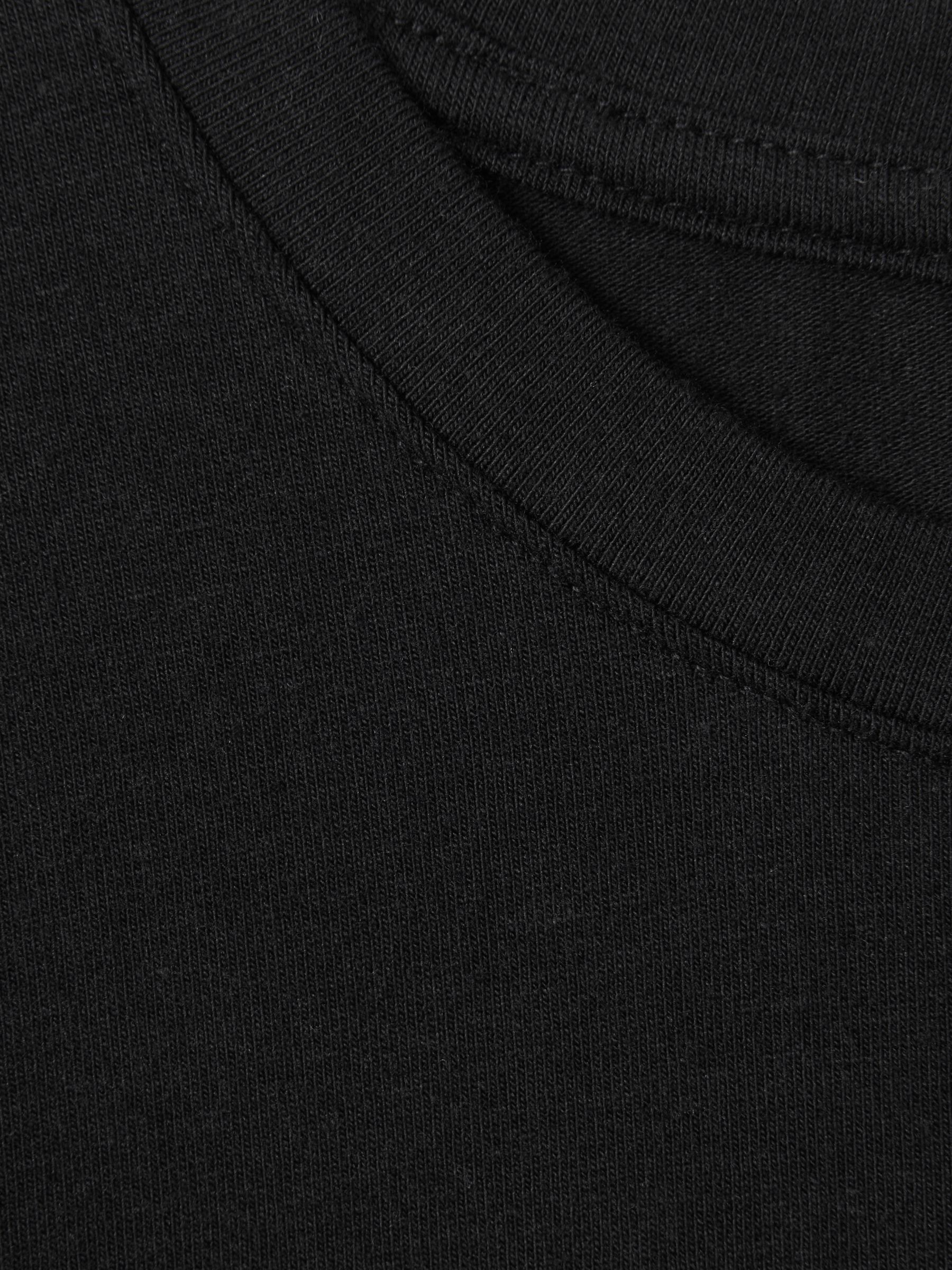 Good American Cropped Cotton Crew Neck T-Shirt in Black - Image 5 of 5