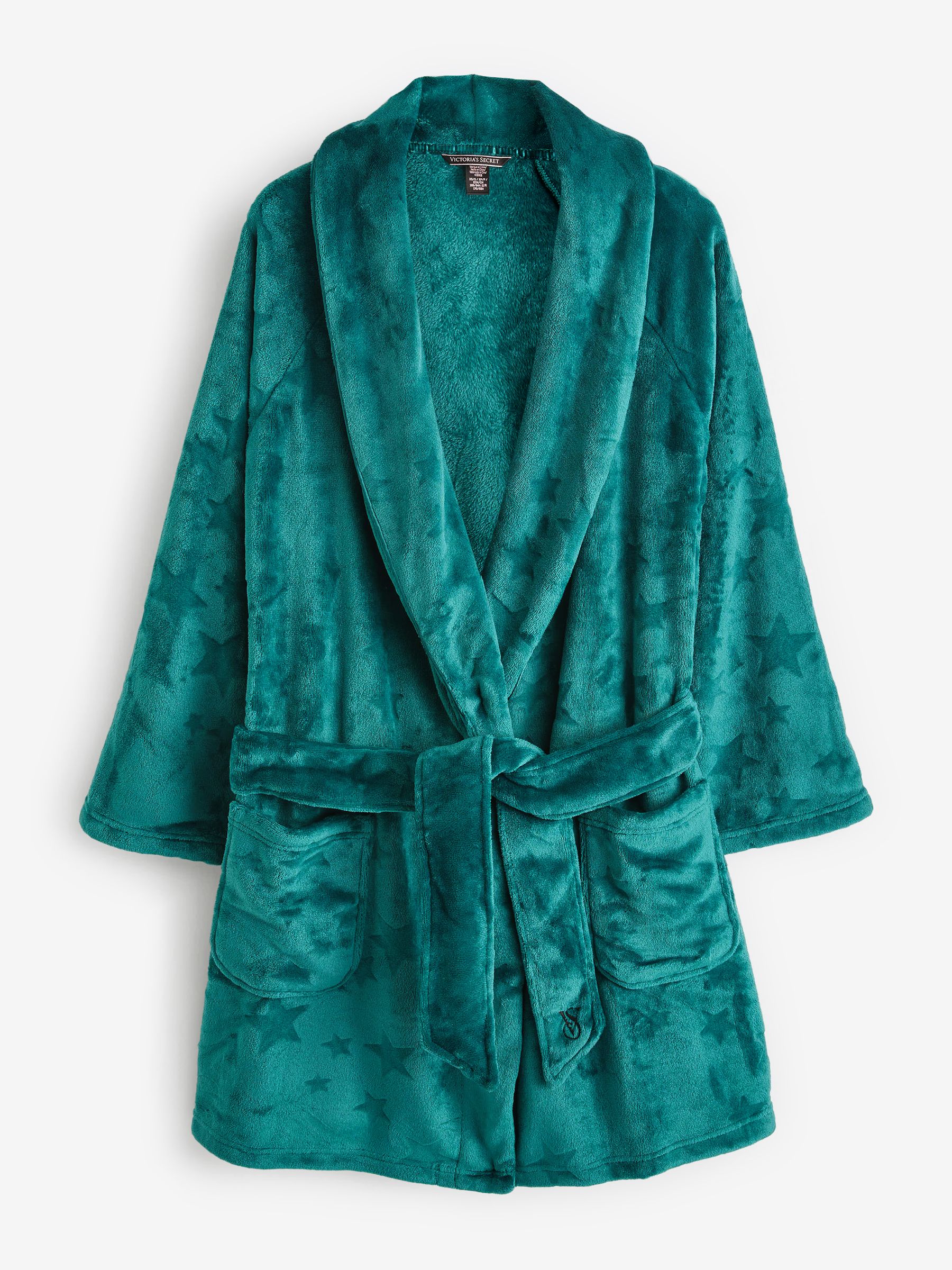Black Ivy Green Stars Cosy Short Dressing Gown - Image 1 of 3
