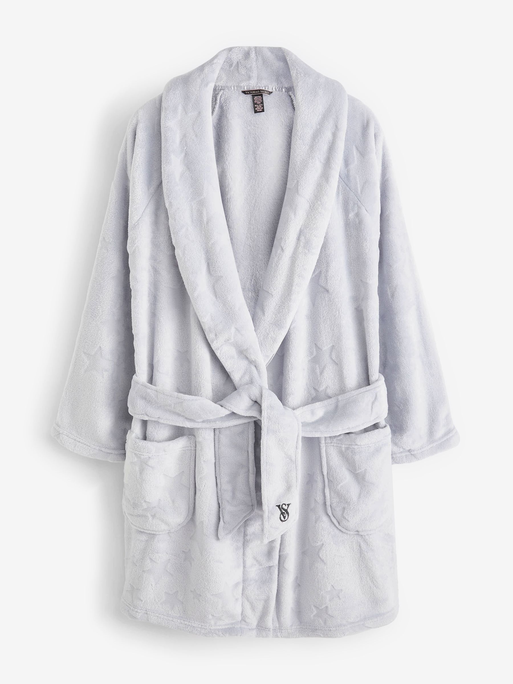Flint Grey Star Jacquard Cosy Short Dressing Gown - Image 1 of 3