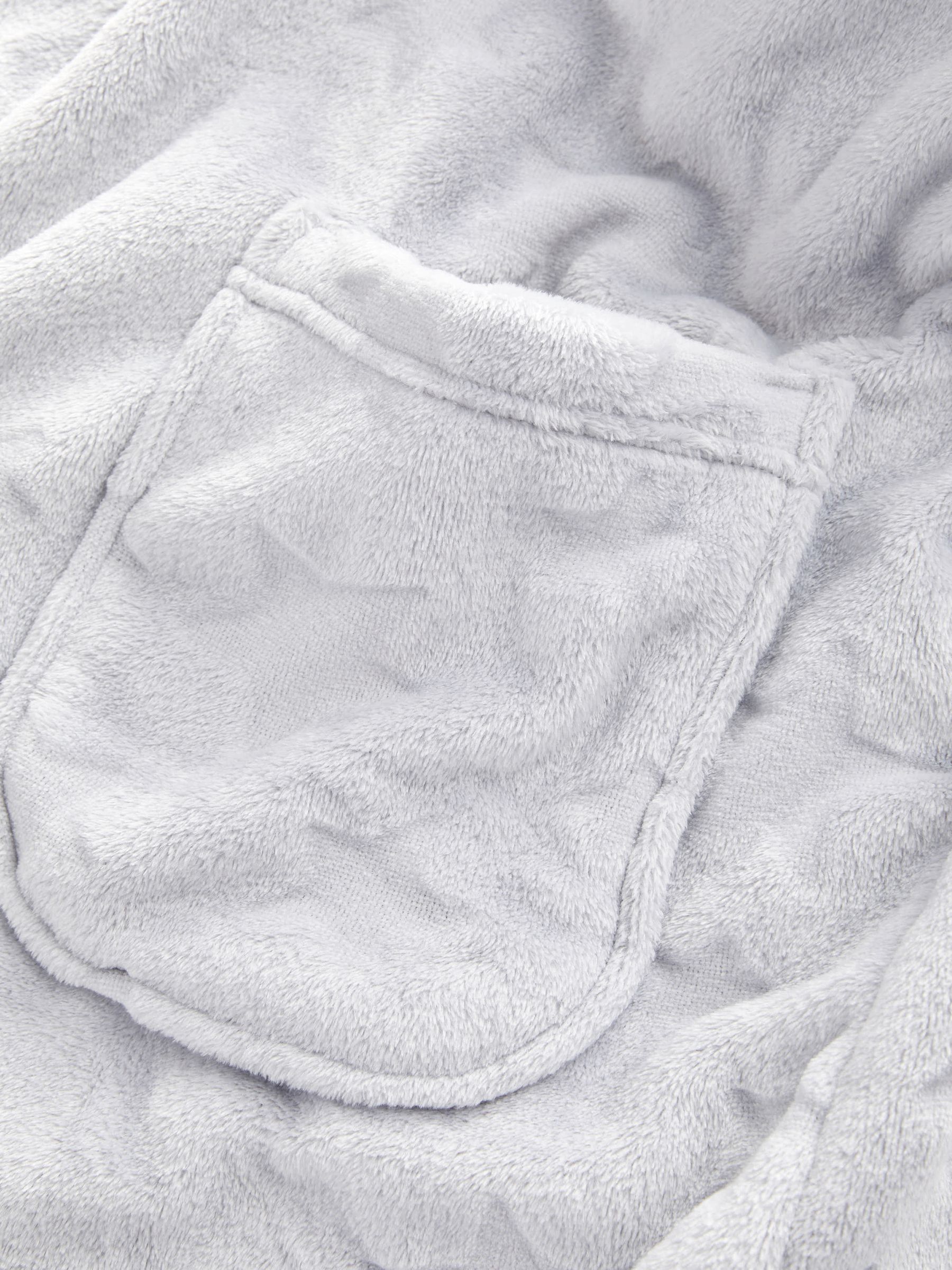 Flint Grey Star Jacquard Cosy Short Dressing Gown - Image 3 of 3