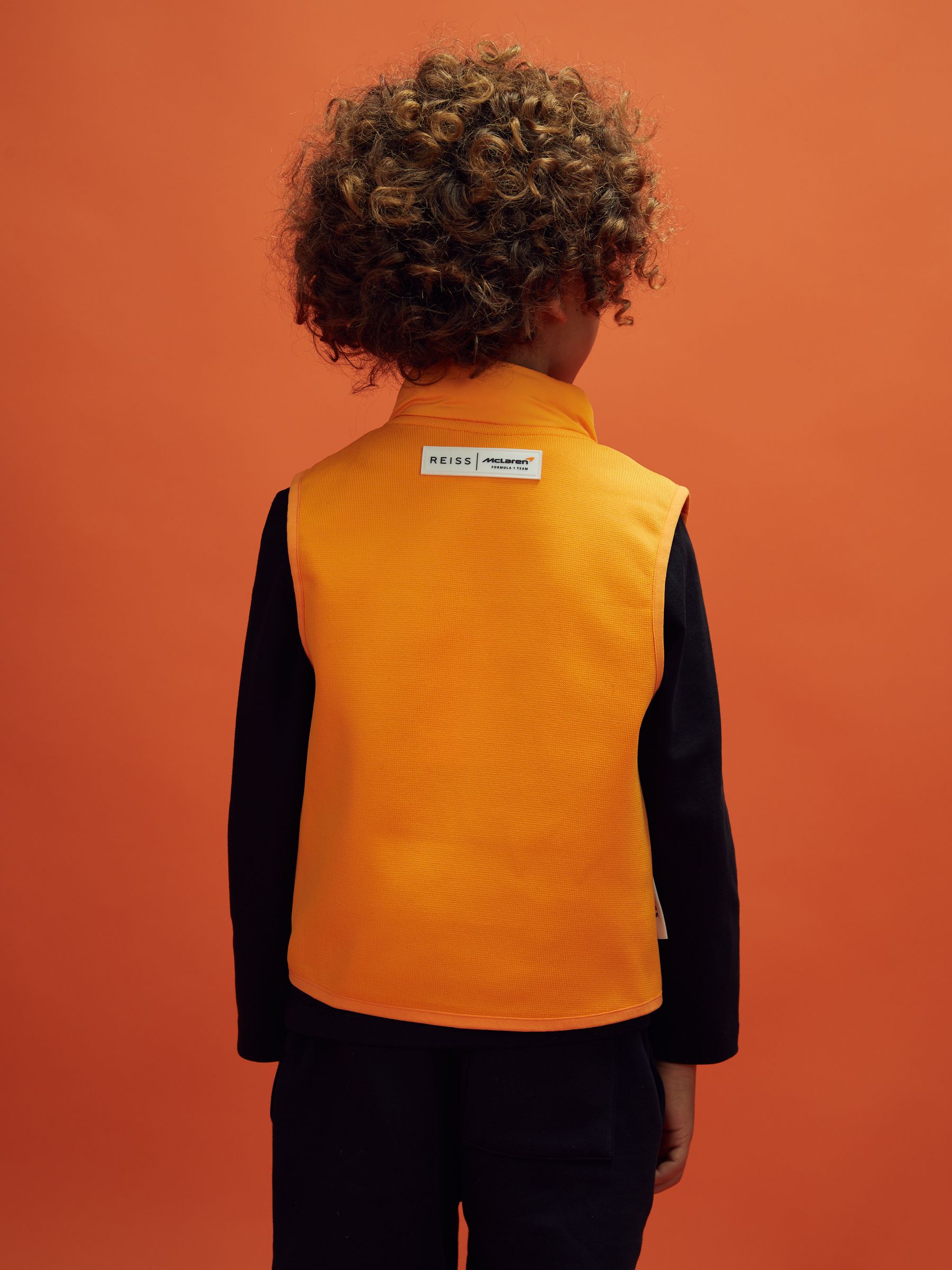 9-13 yrs McLaren F1 Hybrid Quilt and Knit Gilet in Papaya - Image 5 of 12