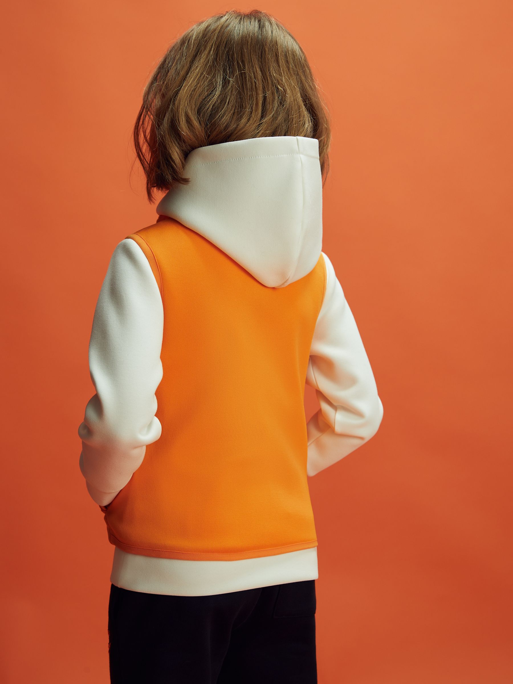 9-13 yrs McLaren F1 Hybrid Quilt and Knit Gilet in Papaya - Image 9 of 12
