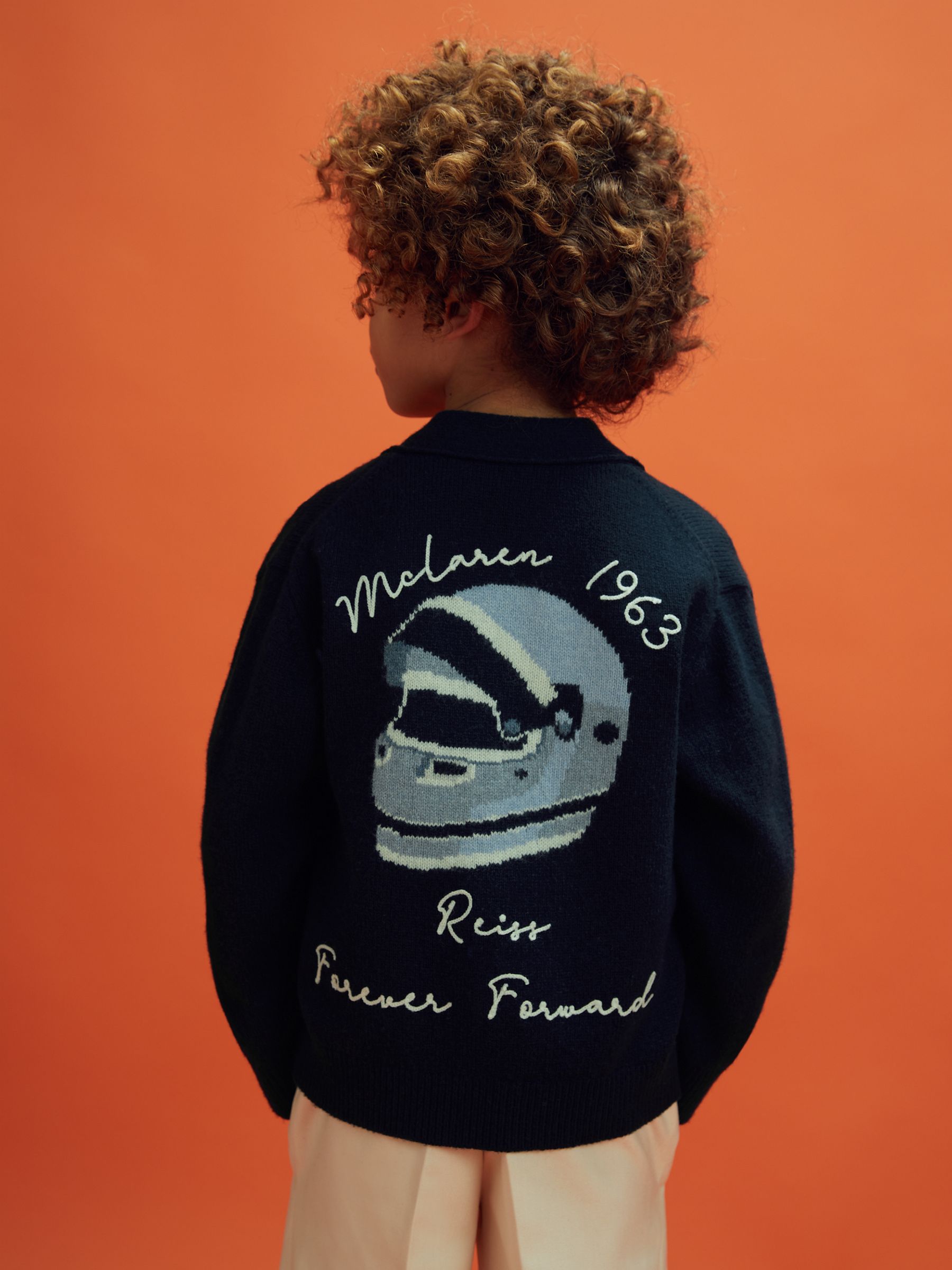 3-9 yrs McLaren F1 Intarsia Cardigan in Navy - Image 1 of 8