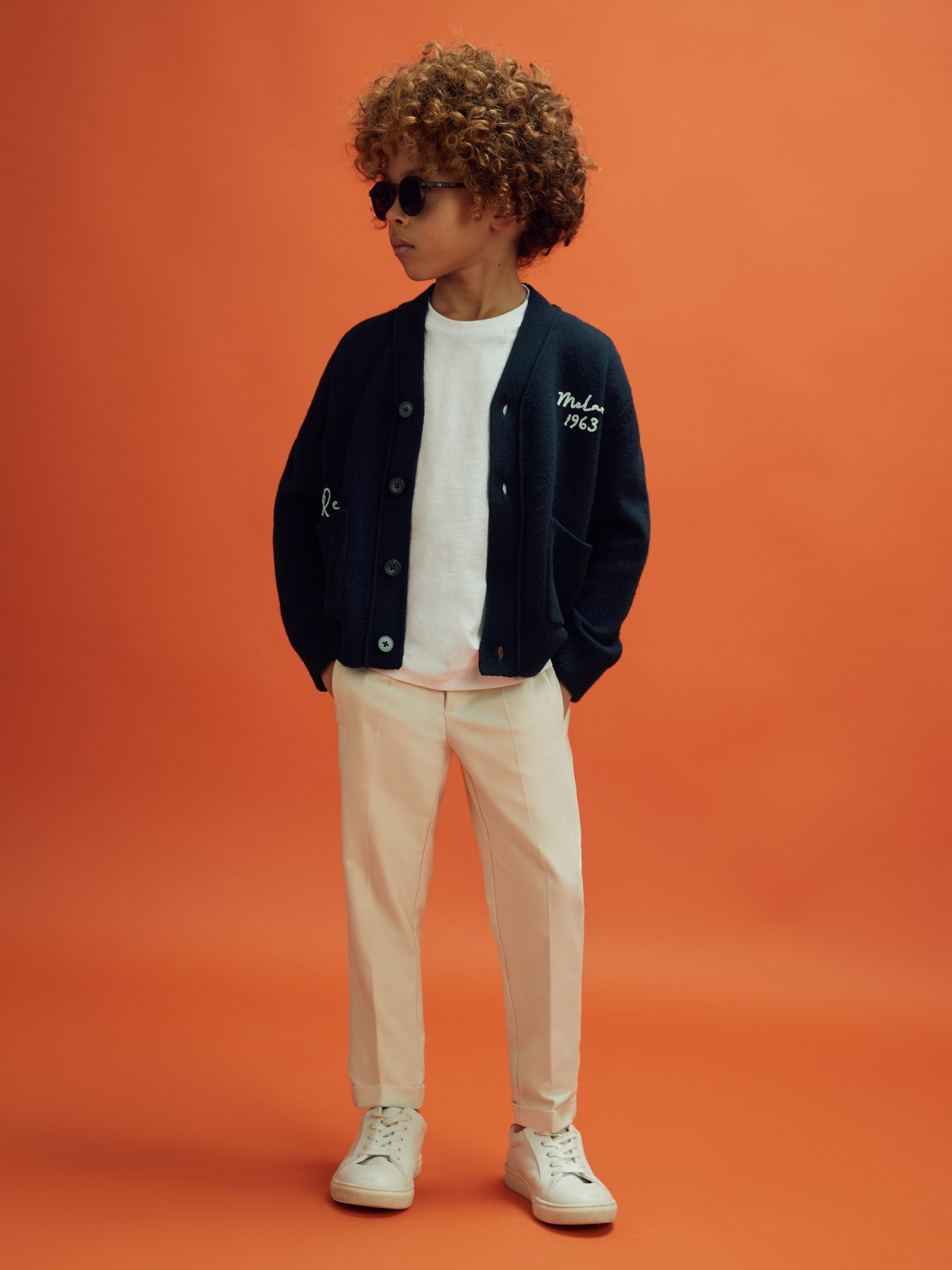 9-13 yrs McLaren F1 Intarsia Cardigan in Navy - Image 1 of 8 9-13 yrs McLaren F1 Intarsia Cardigan in Navy - Image 1 of 8