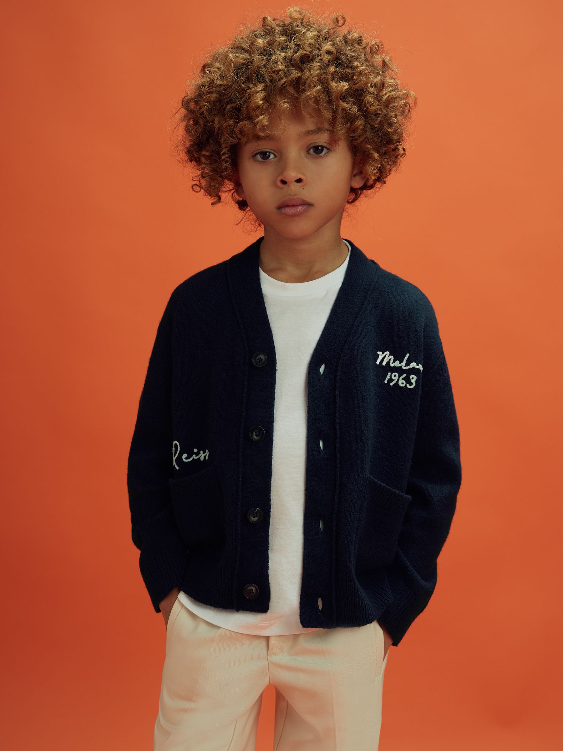 9-13 yrs McLaren F1 Intarsia Cardigan in Navy - Image 5 of 8