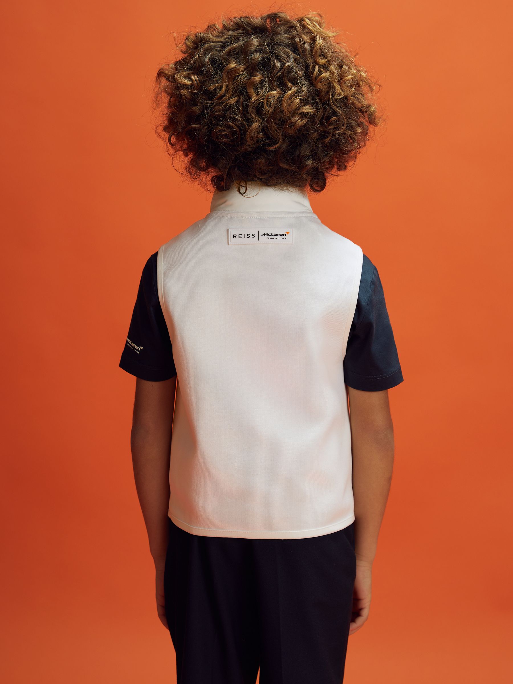 9-13 yrs McLaren F1 Hybrid Quilt and Knit Gilet in White - Image 5 of 12