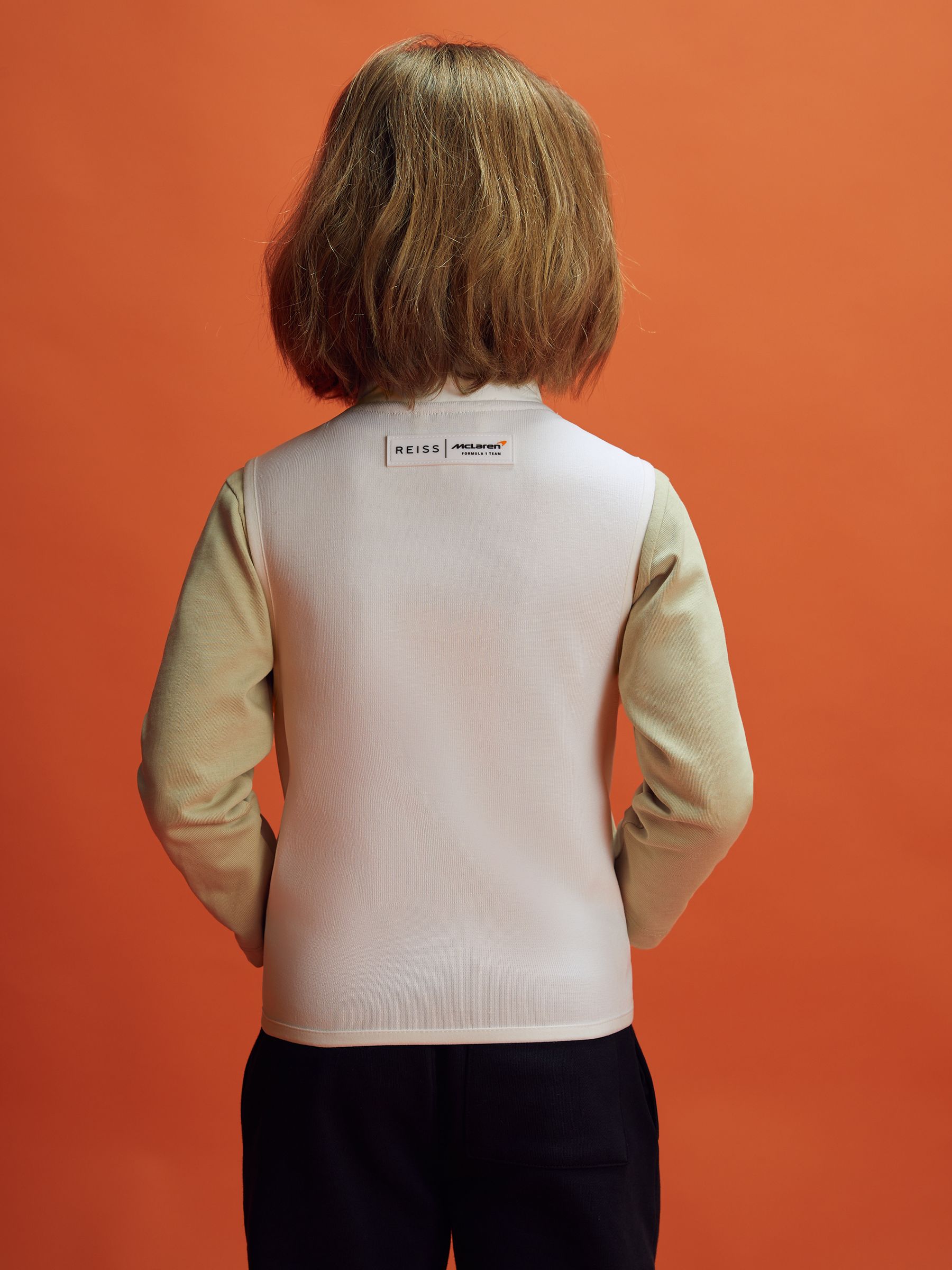 9-13 yrs McLaren F1 Hybrid Quilt and Knit Gilet in White - Image 9 of 12