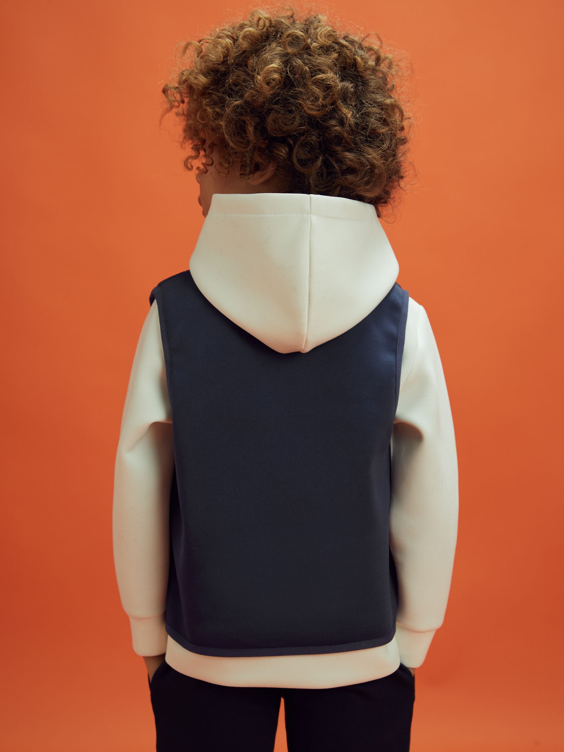9-13 yrs McLaren F1 Hybrid Quilt and Knit Gilet in Airforce Blue - Image 8 of 12