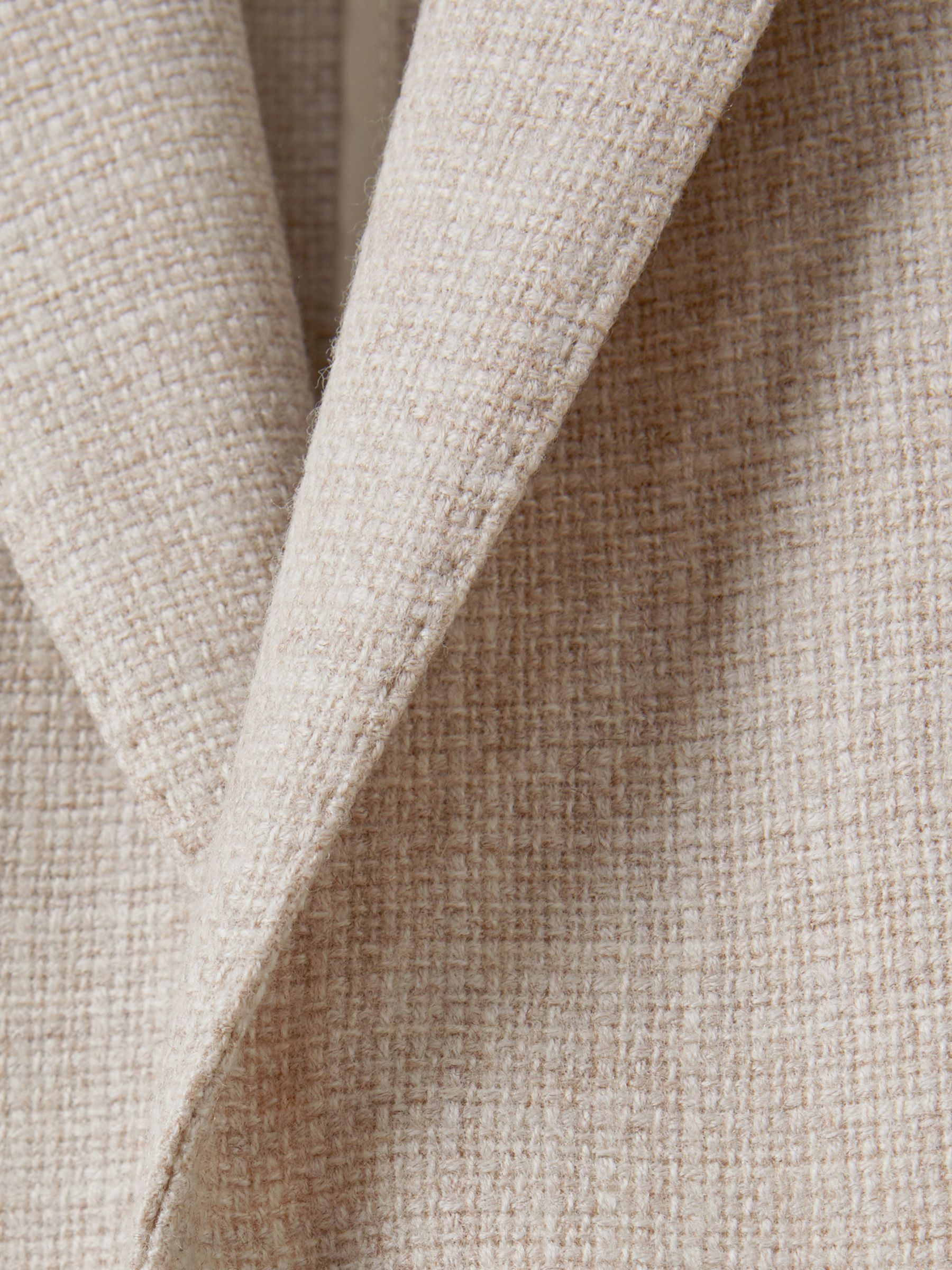 Attire Stone Slim Fit Textured Wool Blend Single Breasted Blazer - Image 6 of 6