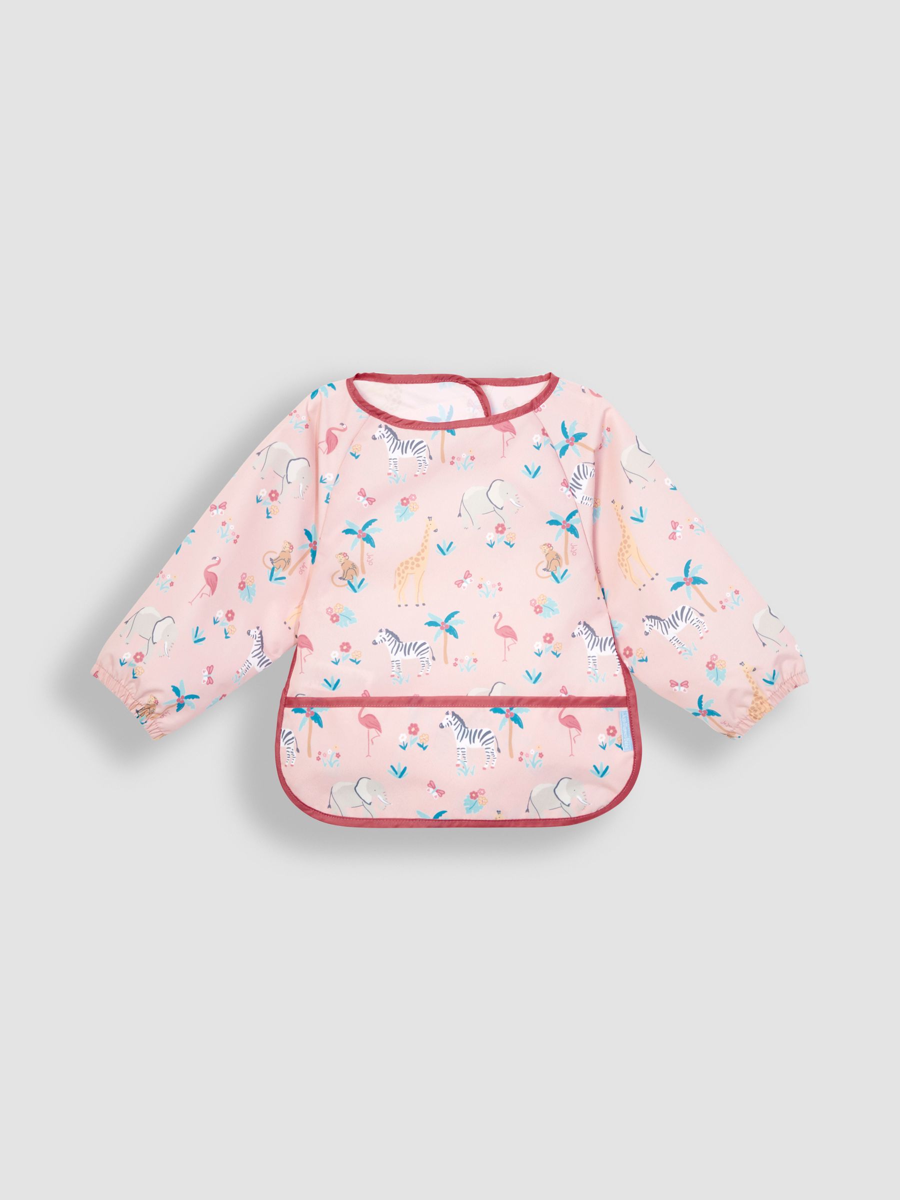 Pink Safari Deluxe Sleeved Bib - Image 2 of 4