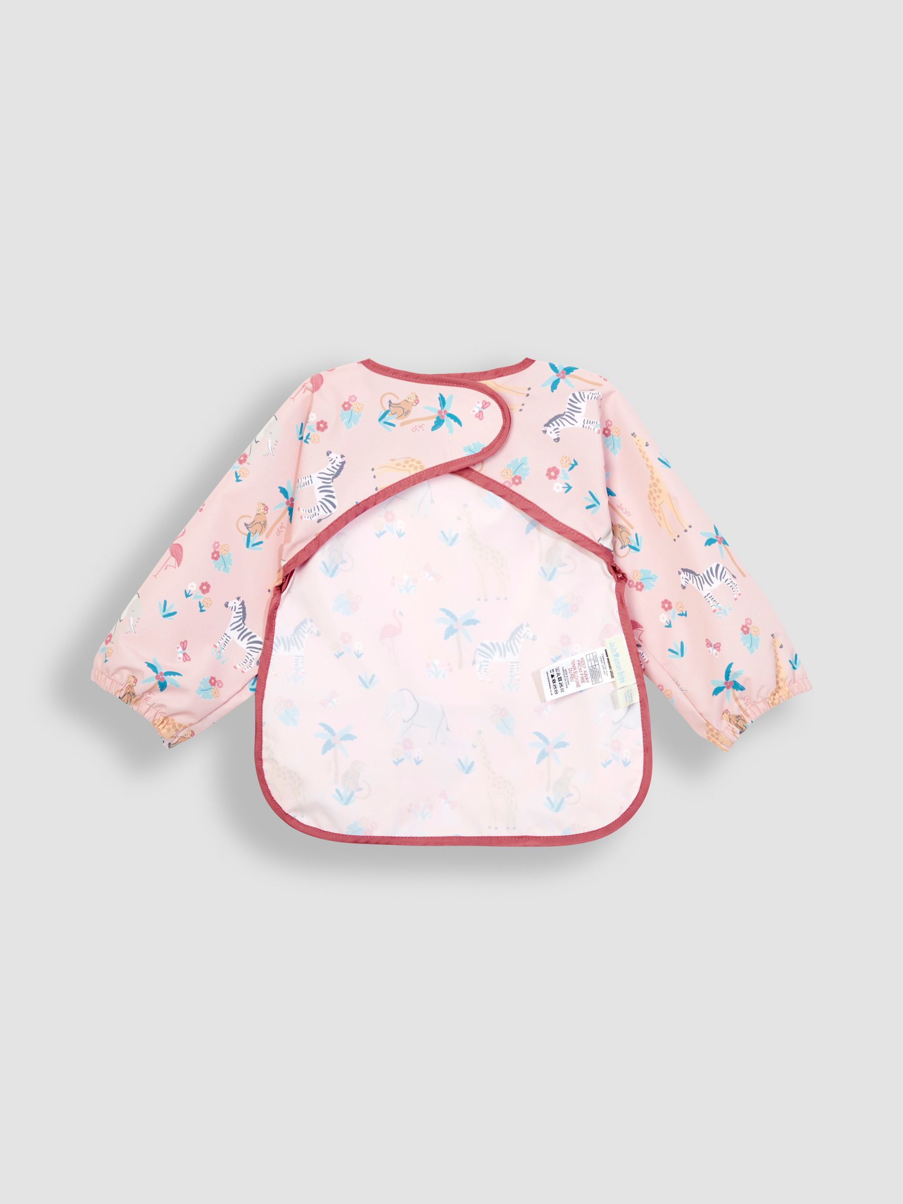 Pink Safari Deluxe Sleeved Bib - Image 3 of 4