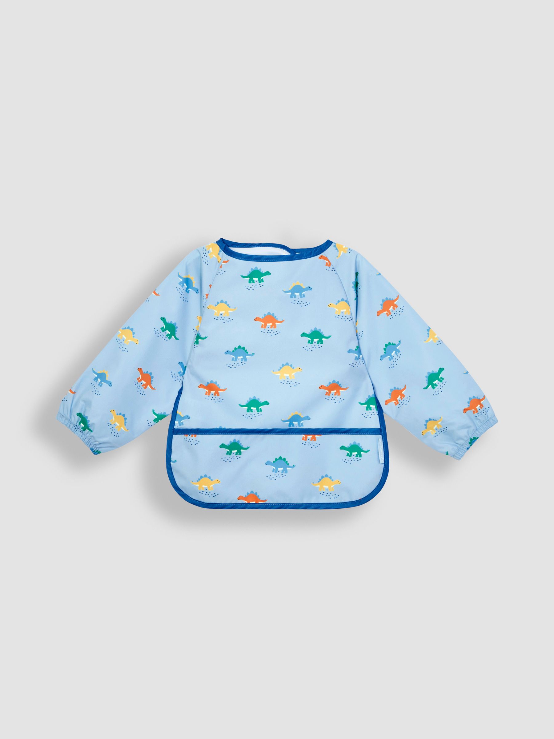 Blue Dino Deluxe Sleeved Bib - Image 3 of 5