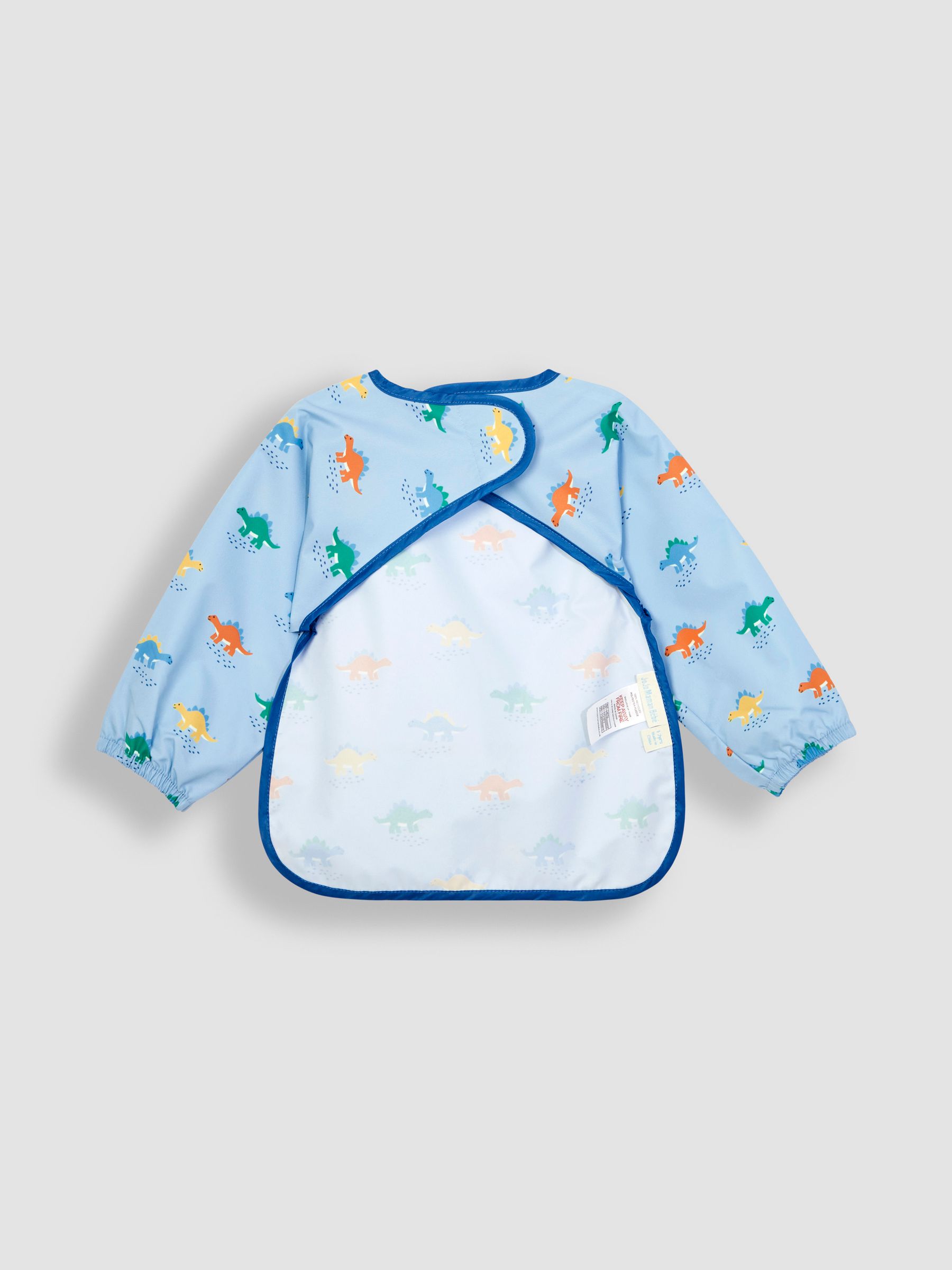 Blue Dino Deluxe Sleeved Bib - Image 4 of 5