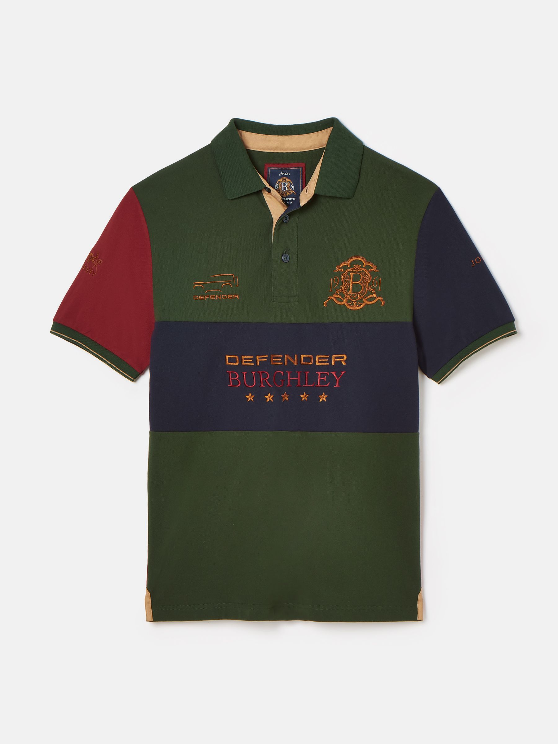Official Burghley Green Colourblock Polo Shirt - Image 9 of 9