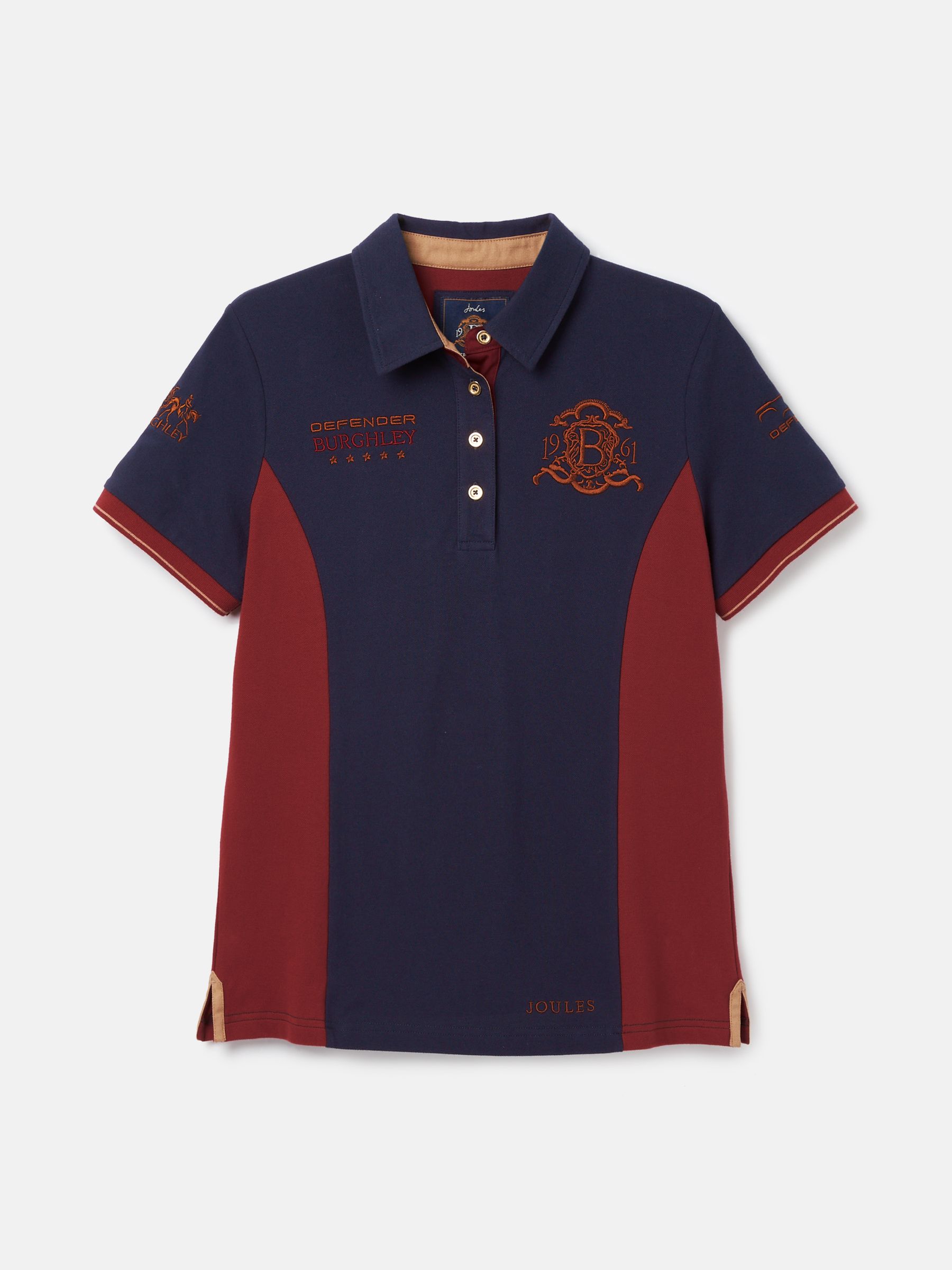 Official Burghley Navy/Burgundy Polo Shirt - Image 6 of 6