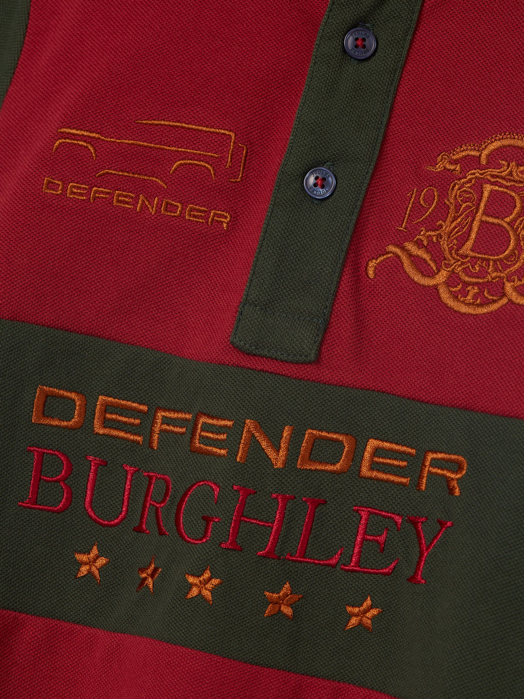 Official Burghley Navy/Burgundy Kids' Colourblock Polo Shirt - Image 2 of 5