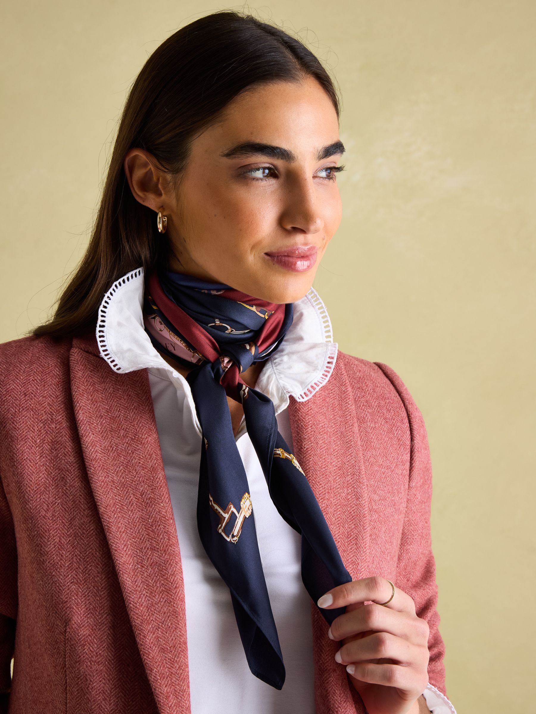 Official Navy Horse Trials Bloomfield Silk Square Scarf - Image 2 of 5