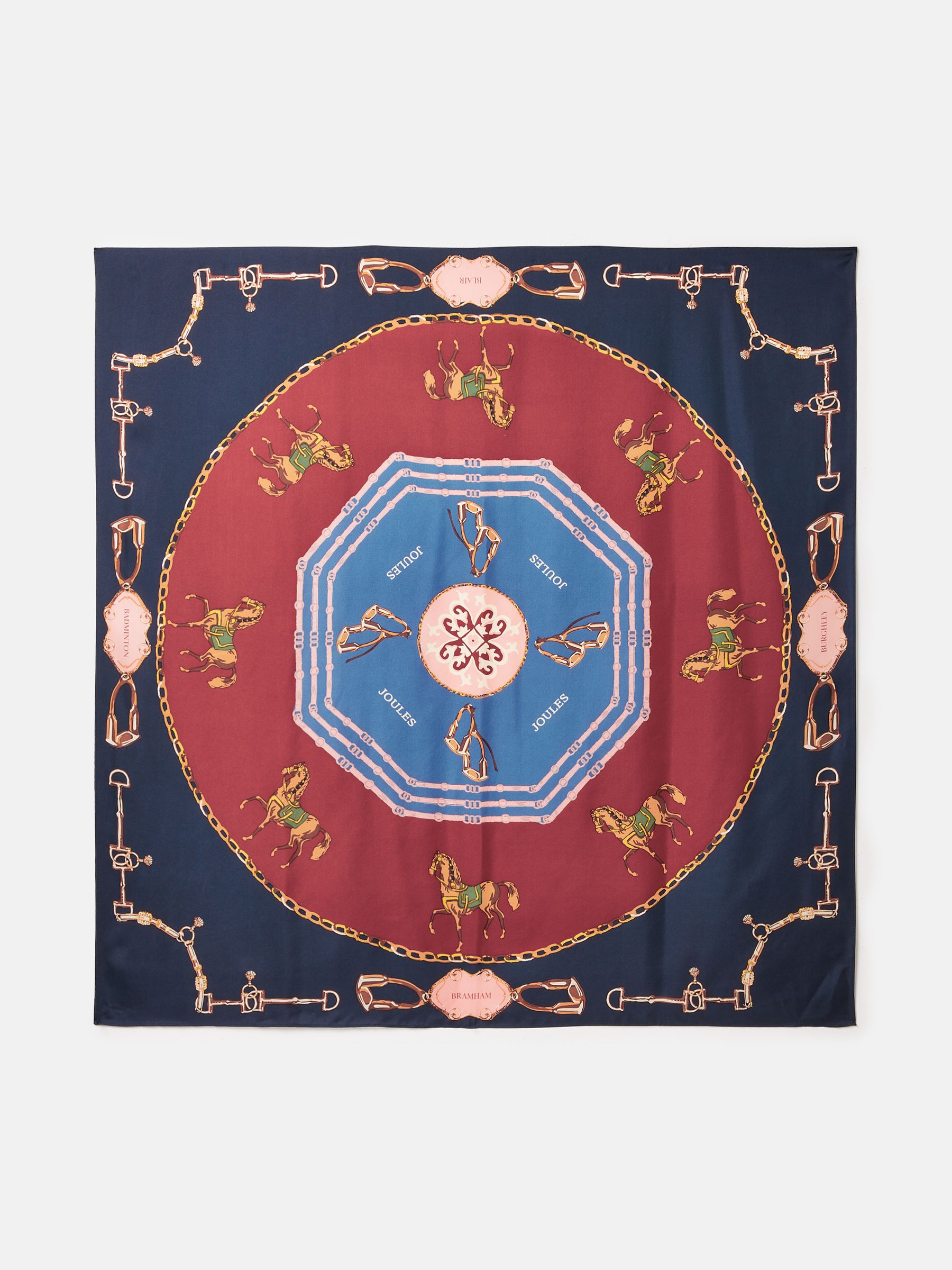 Official Navy Horse Trials Bloomfield Silk Square Scarf - Image 3 of 5