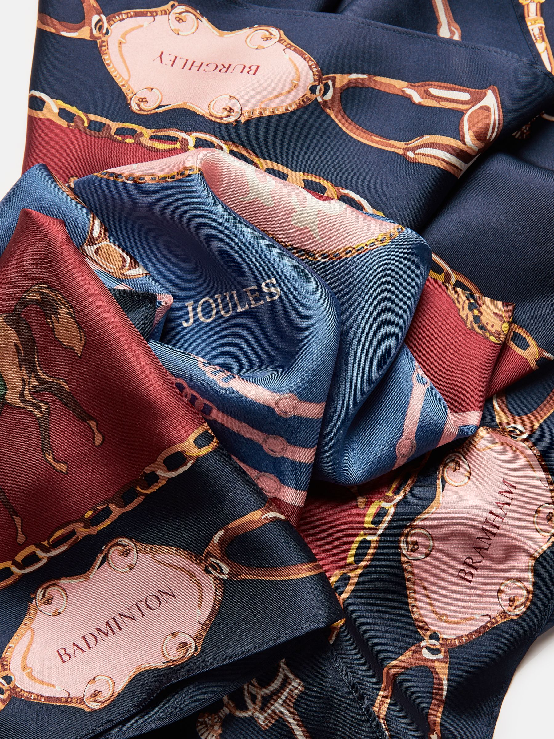 Official Navy Horse Trials Bloomfield Silk Square Scarf - Image 4 of 5