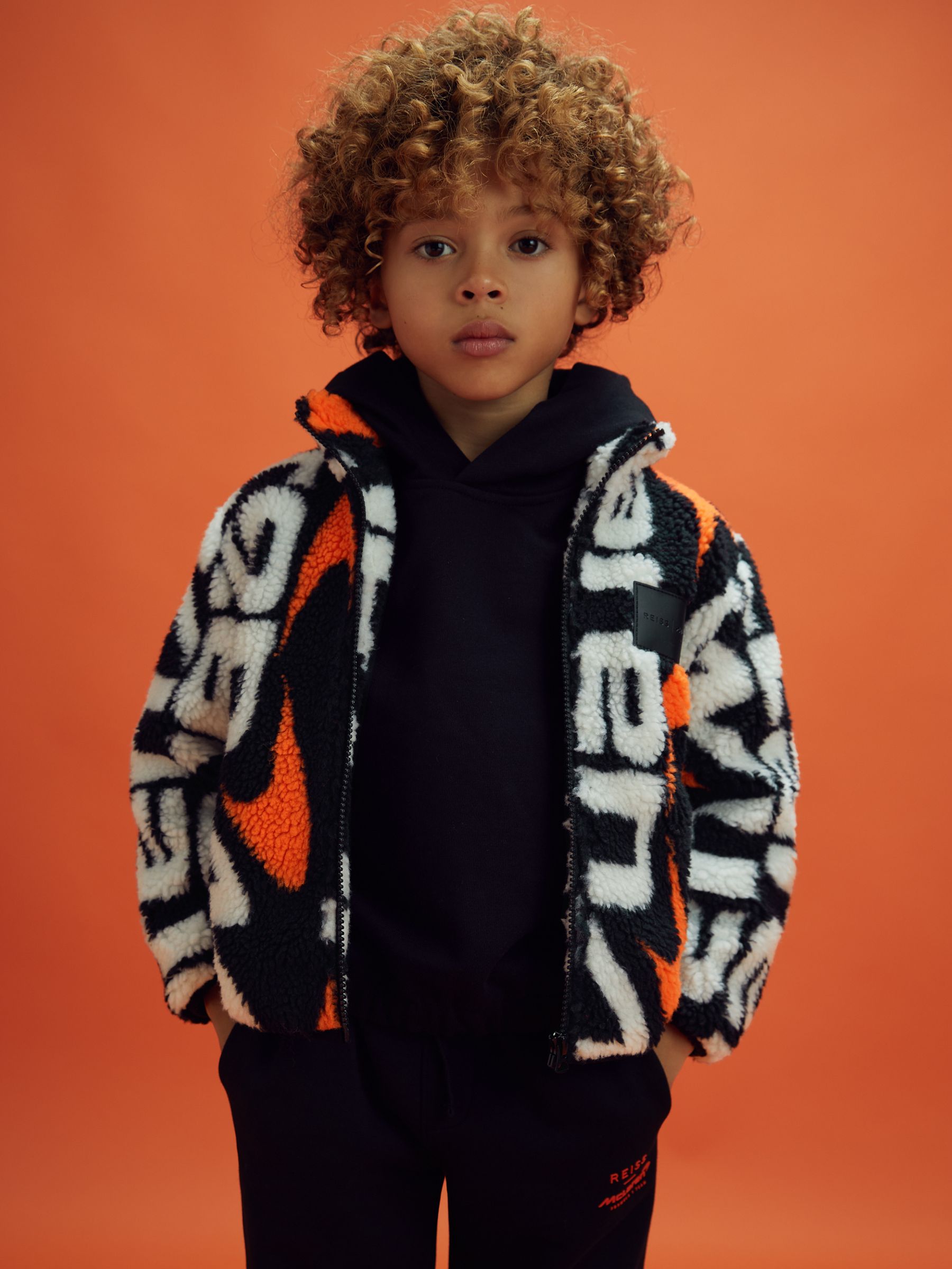 3-9 yrs McLaren F1 Zip-Through Fleece Jacket in Black - Image 4 of 8