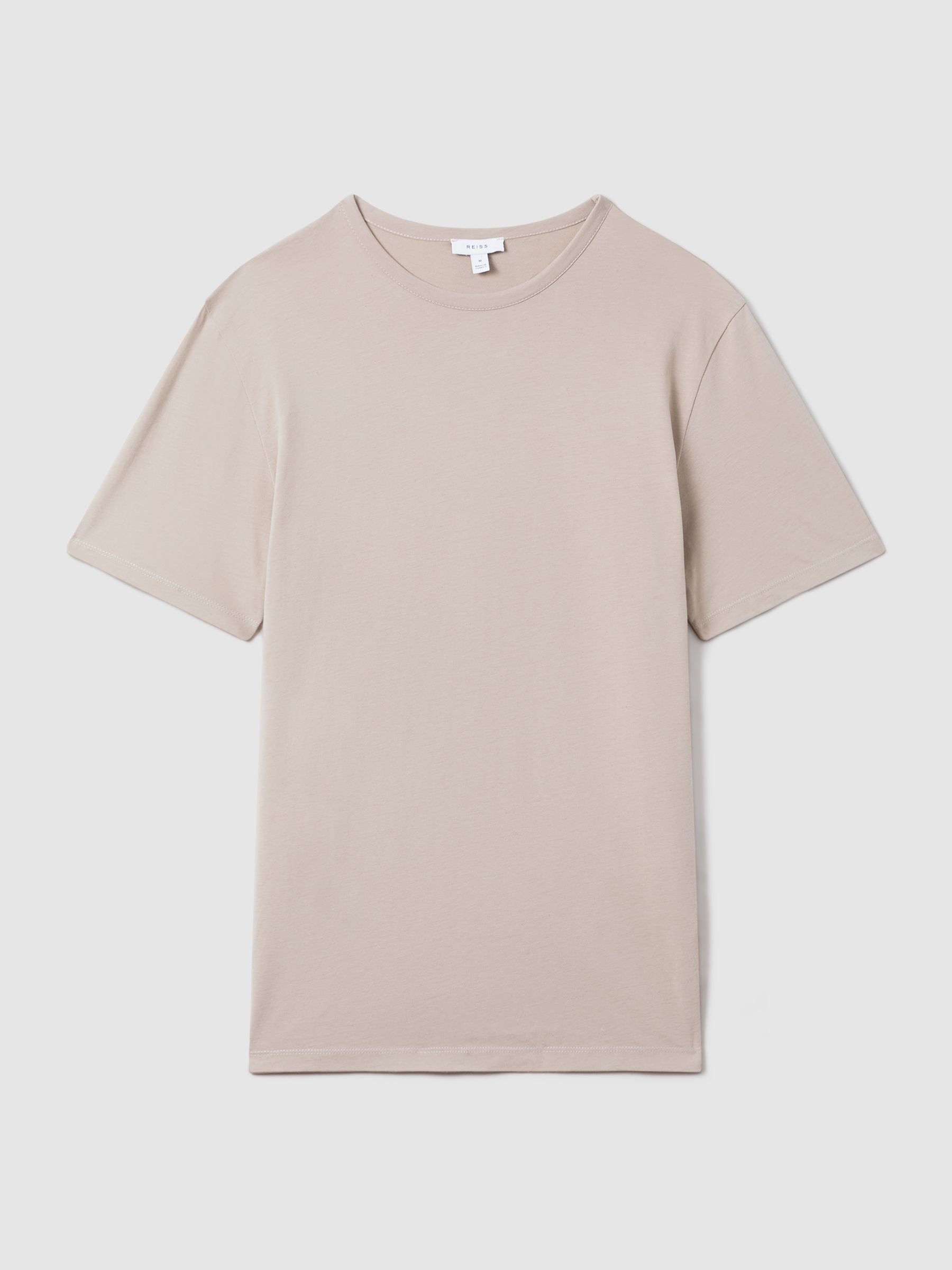Interlock Jersey Crew Neck T-Shirt in Oatmeal - Image 2 of 6