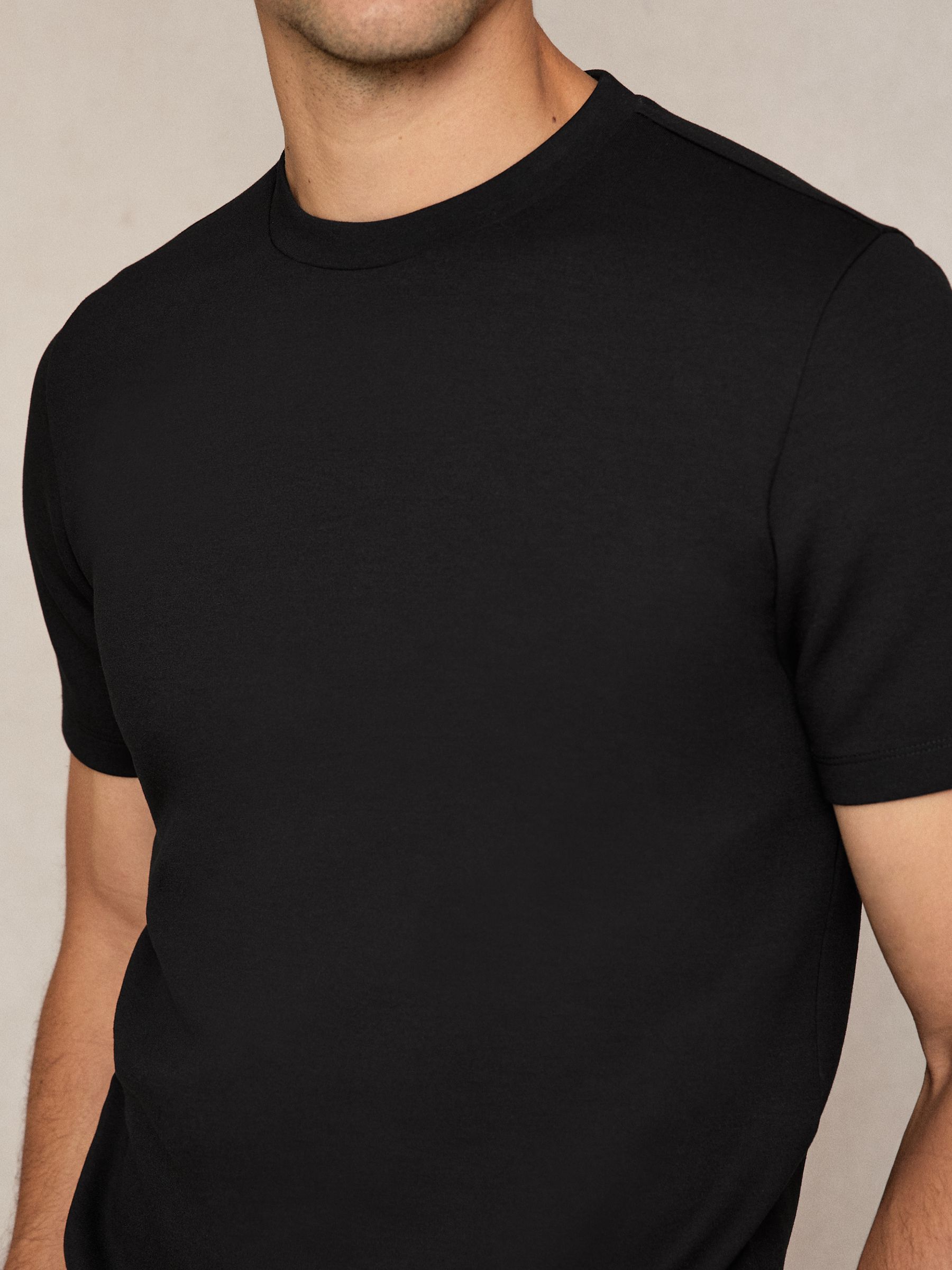 Premium-Interlock Modern-Fit T-Shirt in Black - image 5