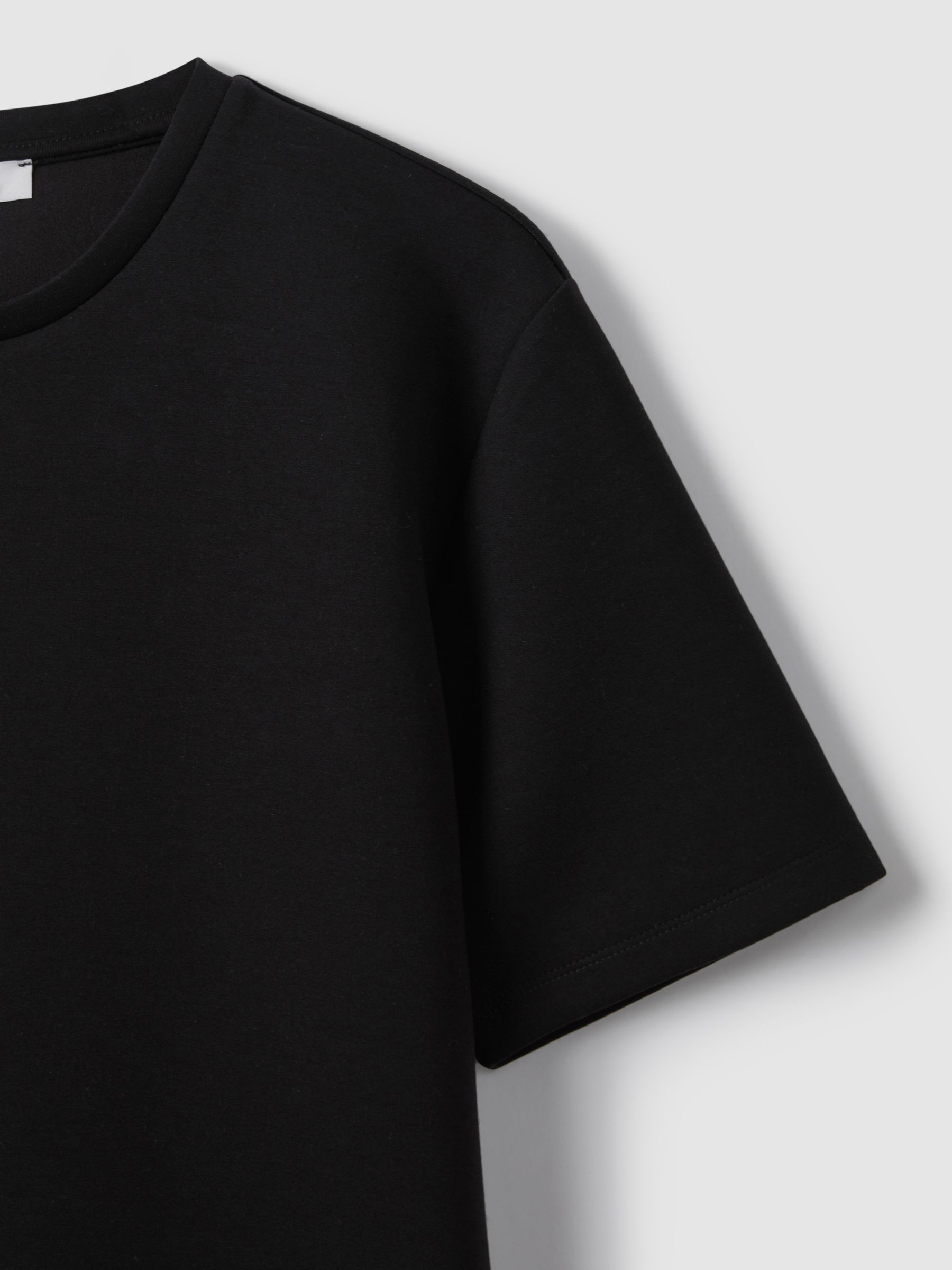 Premium-Interlock Modern-Fit T-Shirt in Black - image 3