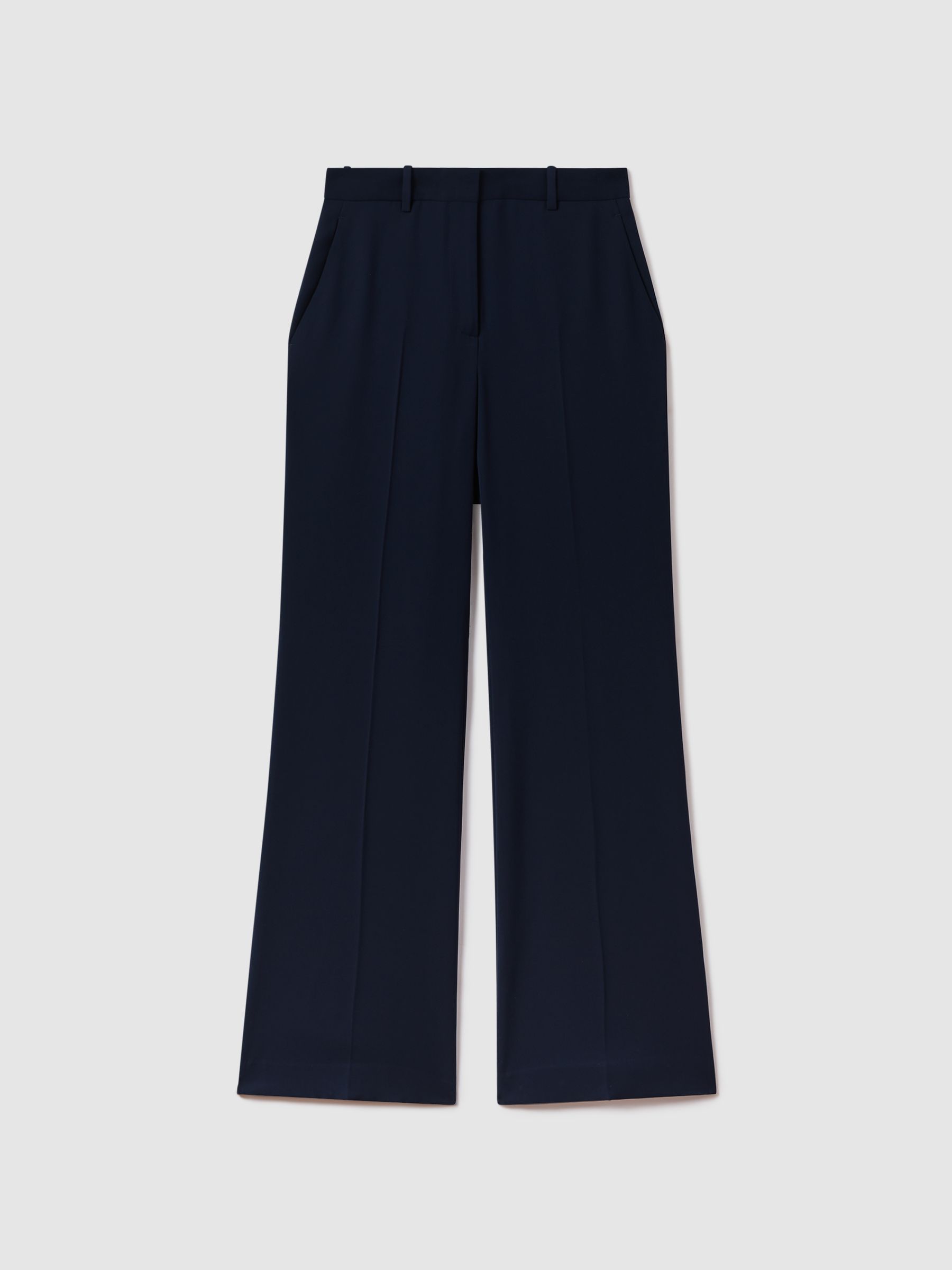 Petite Wide Leg Suit Trousers in Navy - Image 2 of 7