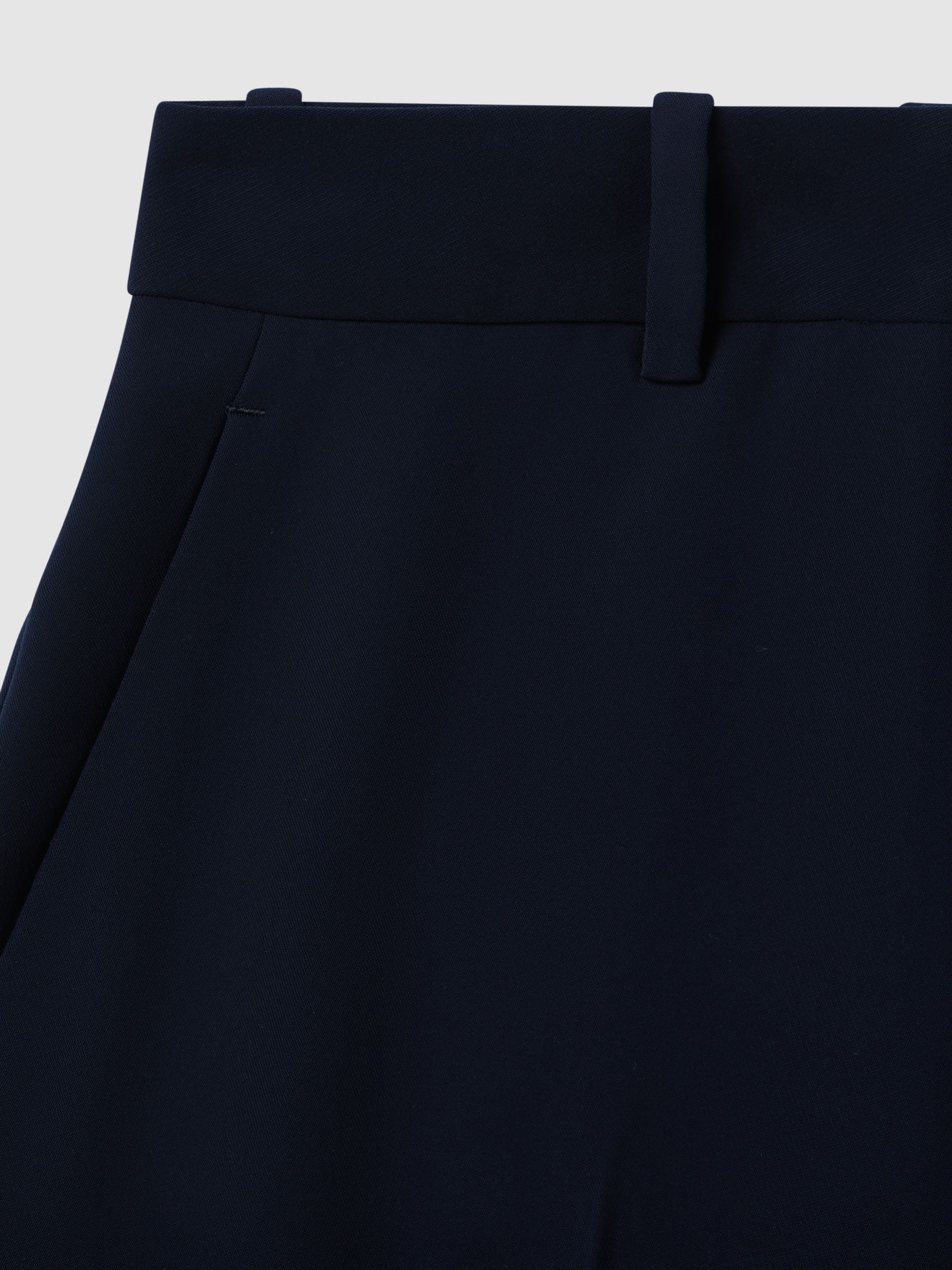Petite Wide Leg Suit Trousers in Navy - Image 6 of 7