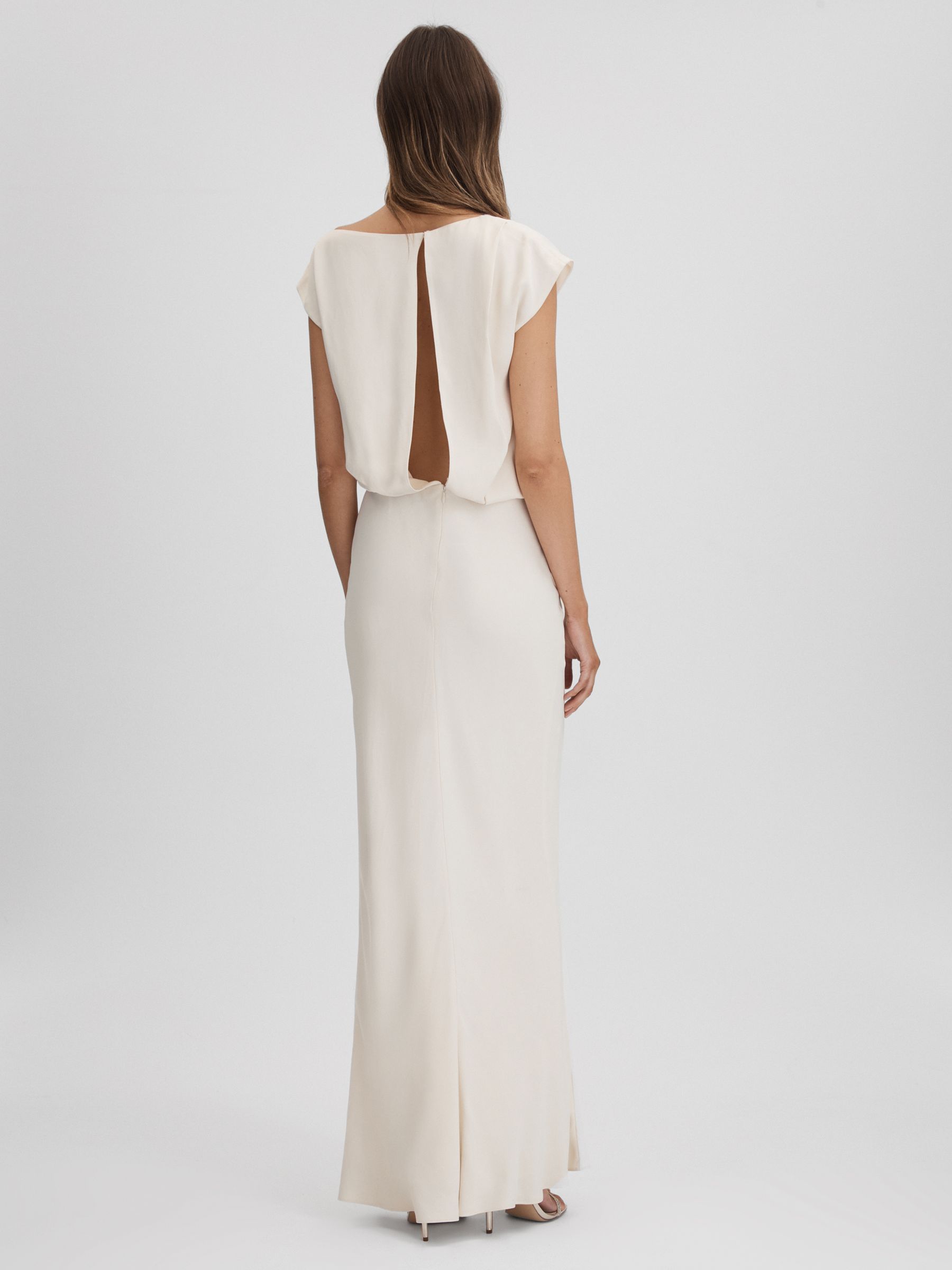 Draped Maxi Dress in Ivory - Image 5 of 6
