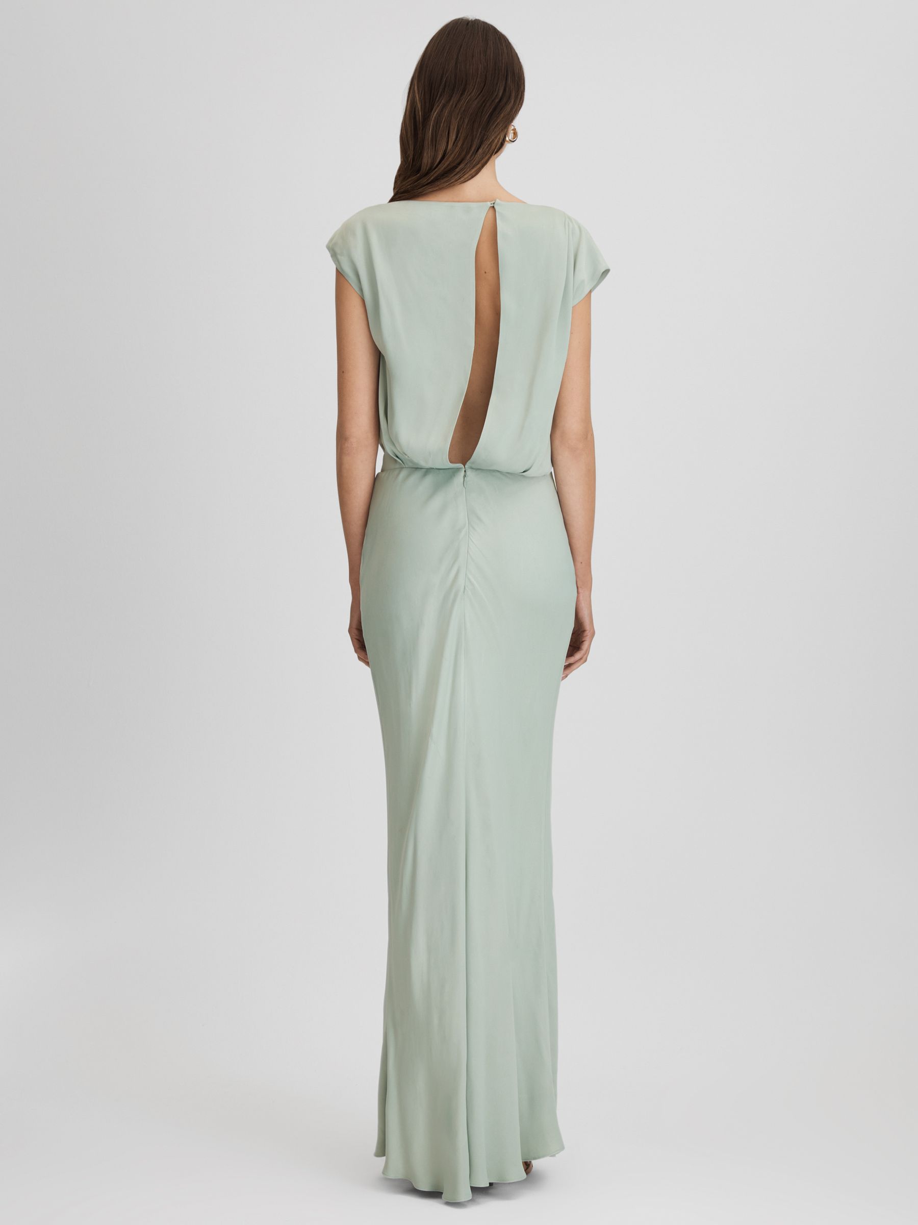 Draped Maxi Dress in Sage - Image 4 of 6